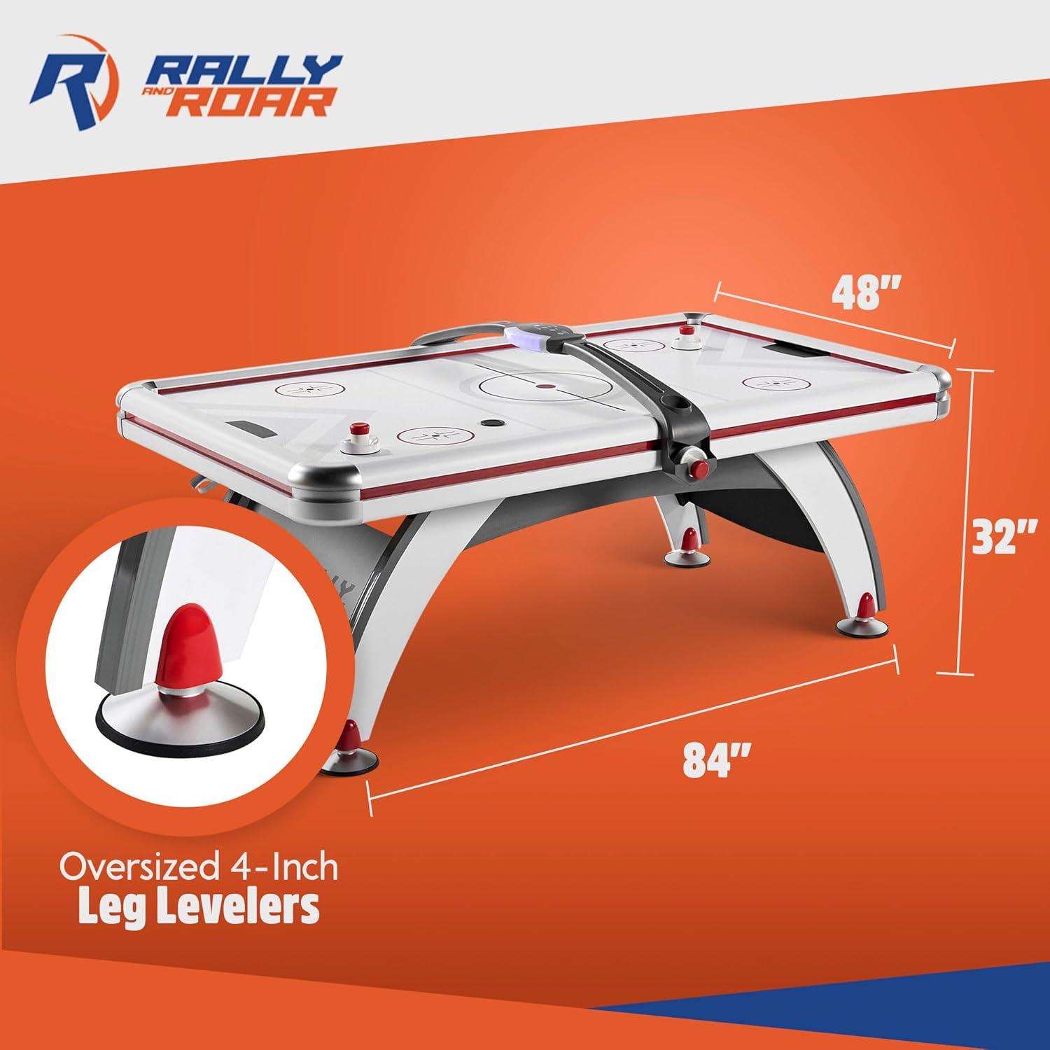 ESPN 84'' Fast Line Air Powered Hockey Table, Accessories Included, Gray,