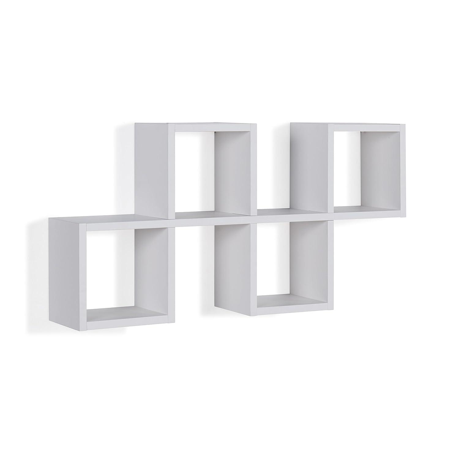 30" x 15.25" Cubby Chessboard Wall Shelf White - Danya B.