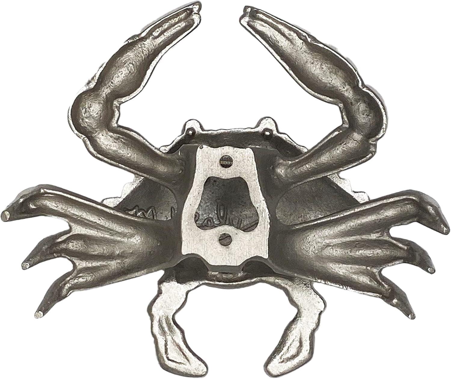 Nickel Silver Coastal Crab Solid Brass Door Knocker
