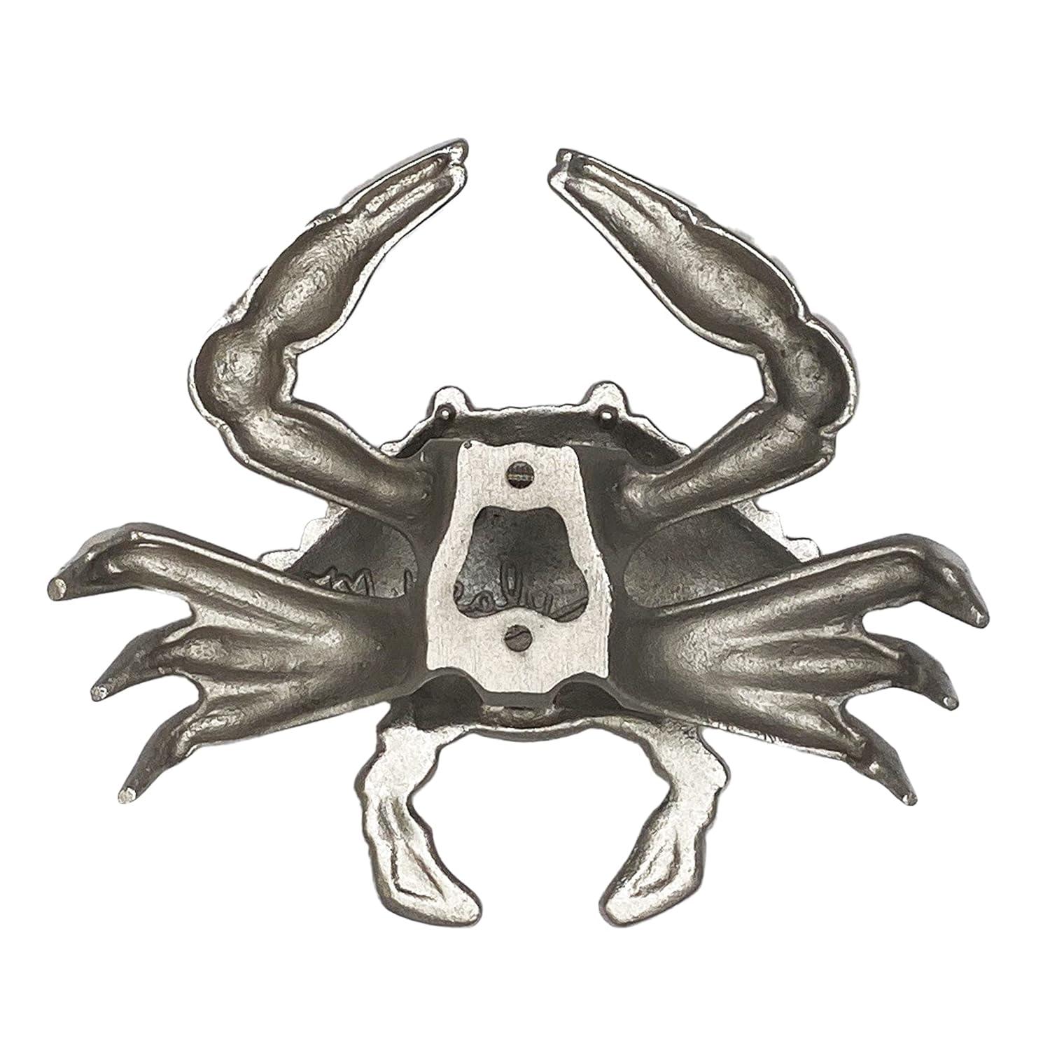 Nickel Silver Coastal Crab Solid Brass Door Knocker