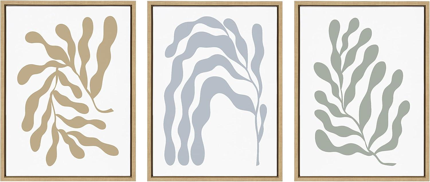 Kate and Laurel Sylvie Matisse Inspired Abstract Botanicals Framed Canvas by The Creative Bunch Studio