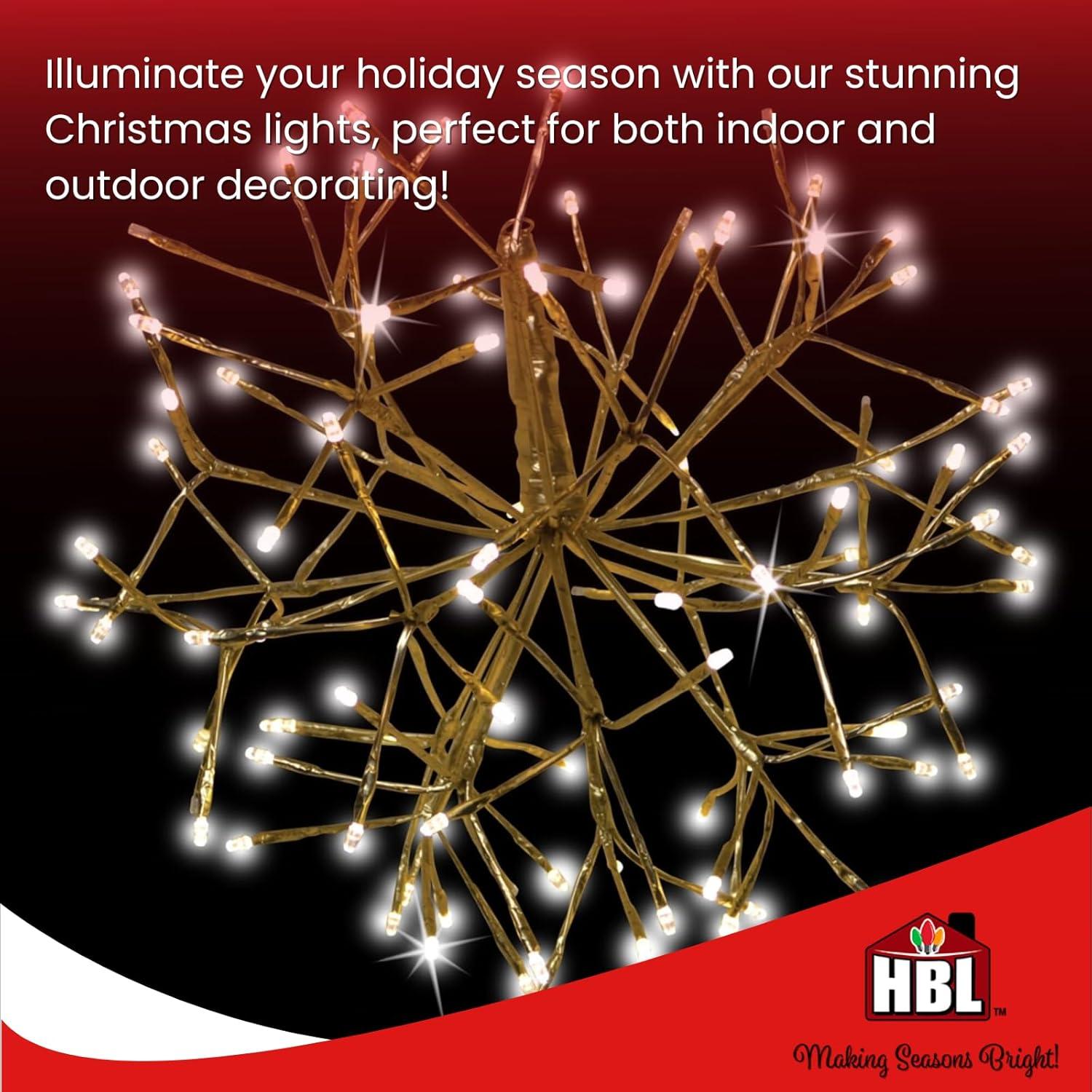 Celebrations Platinum LED Warm White Shimmer Sphere 16 in. Hanging Decor