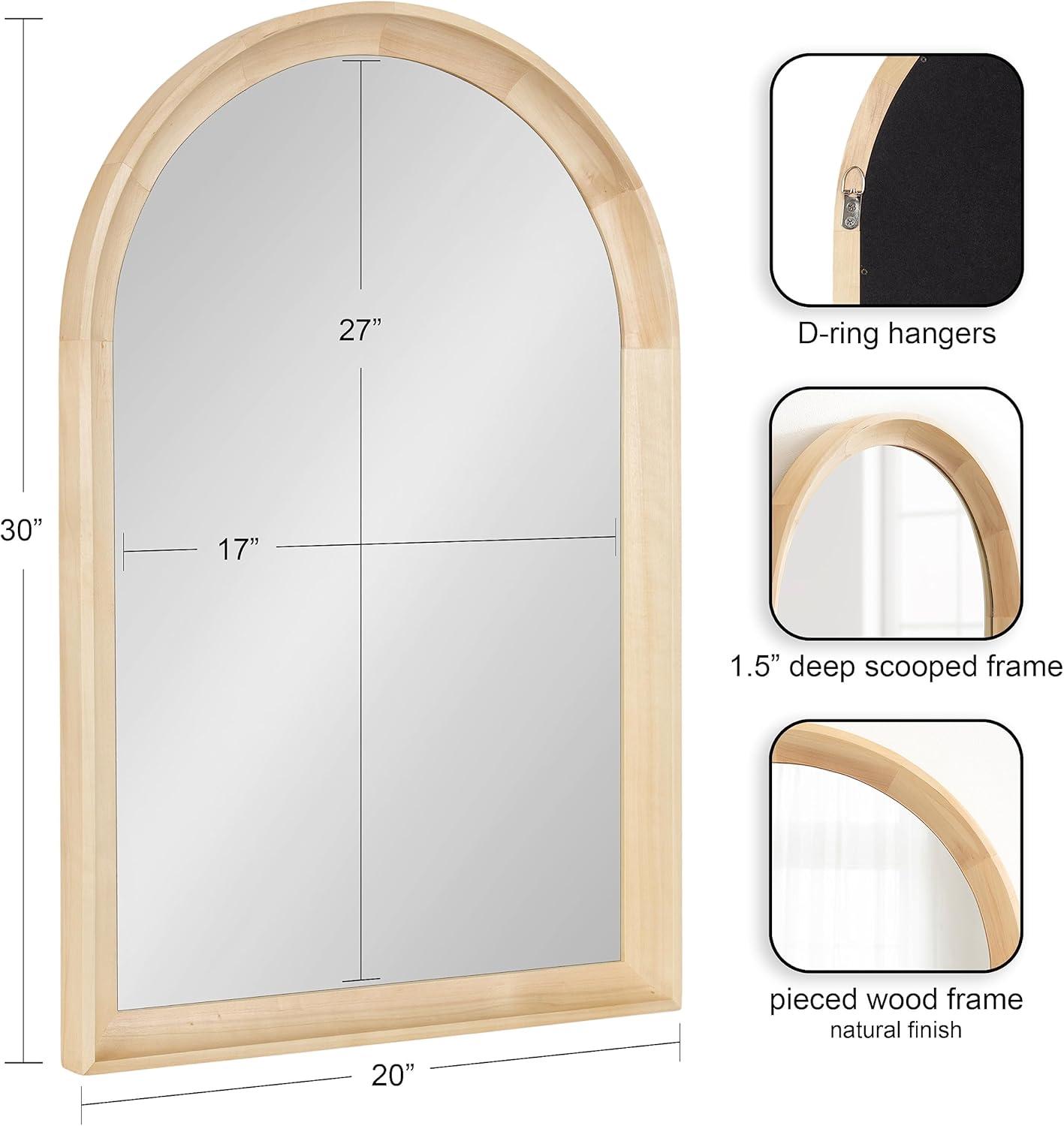 Hatherleigh Arch Wood Wall Mirror - Kate & Laurel All Things Decor