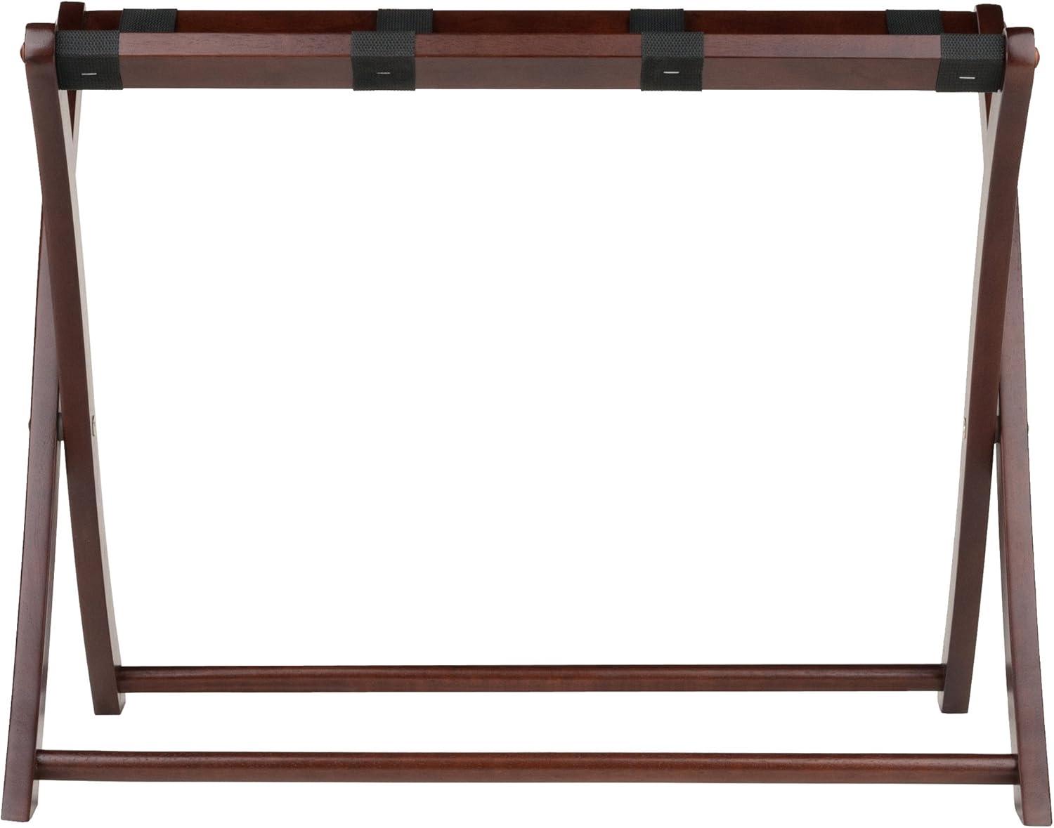 Scarlett Luggage Rack Cappuccino - Winsome: Solid Wood, Foldable, No Assembly, Mid-Century Modern Style