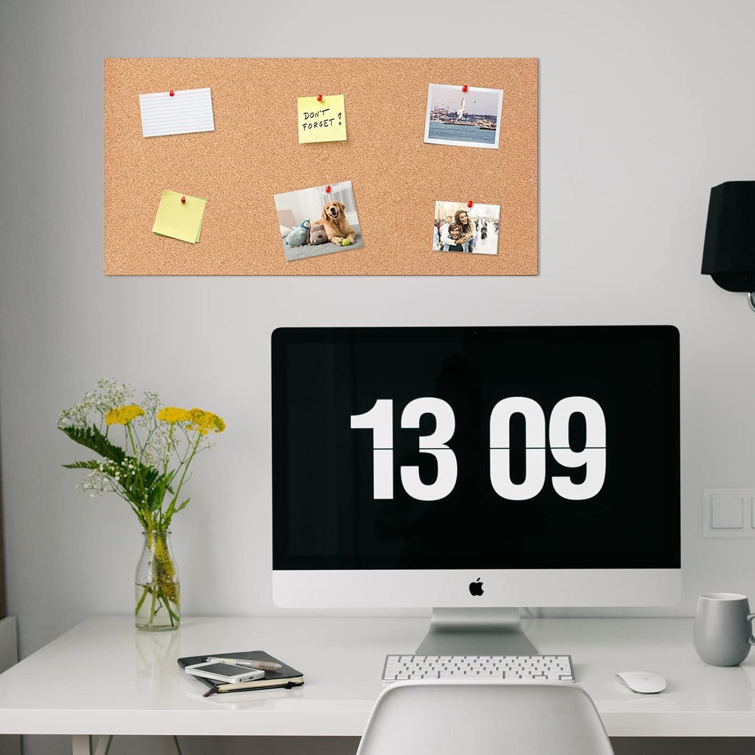 Self-Adhesive Cork Board Roll, 1/8" Thick Cork Boards for Walls, 20"x16" Cork Board Roll for Office, Home, School(3mm,40 * 50cm)