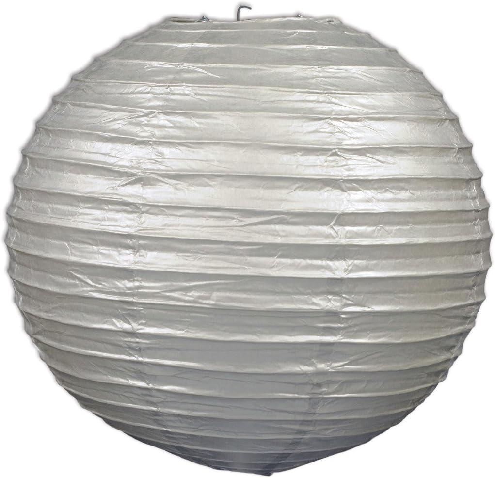 Beistle Silver Round Shaped Paper Lanterns, 1ct