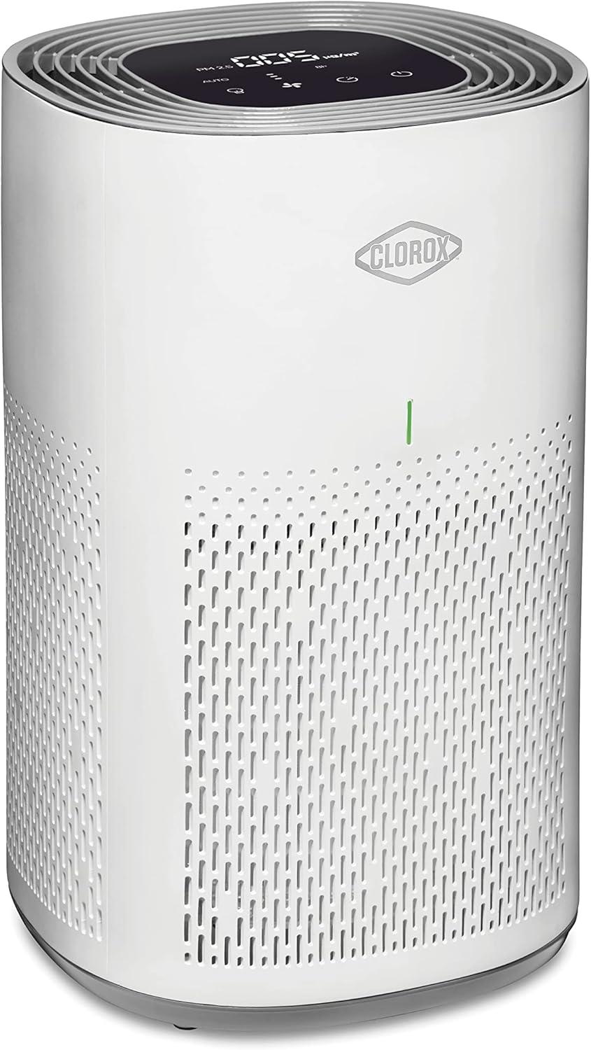 White HEPA Filter Tower Air Purifier with Touch Control