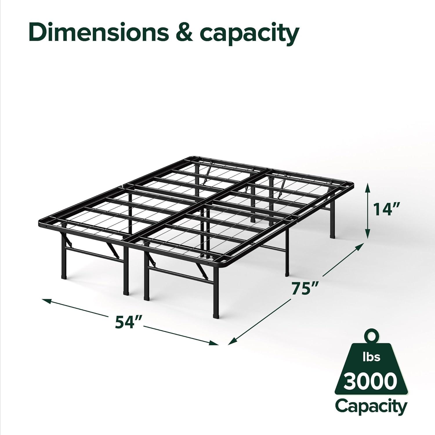 Sleep Master SmartBase Deluxe Mattress Foundation/Platform Bed Frame/Box Spring Replacement, Full