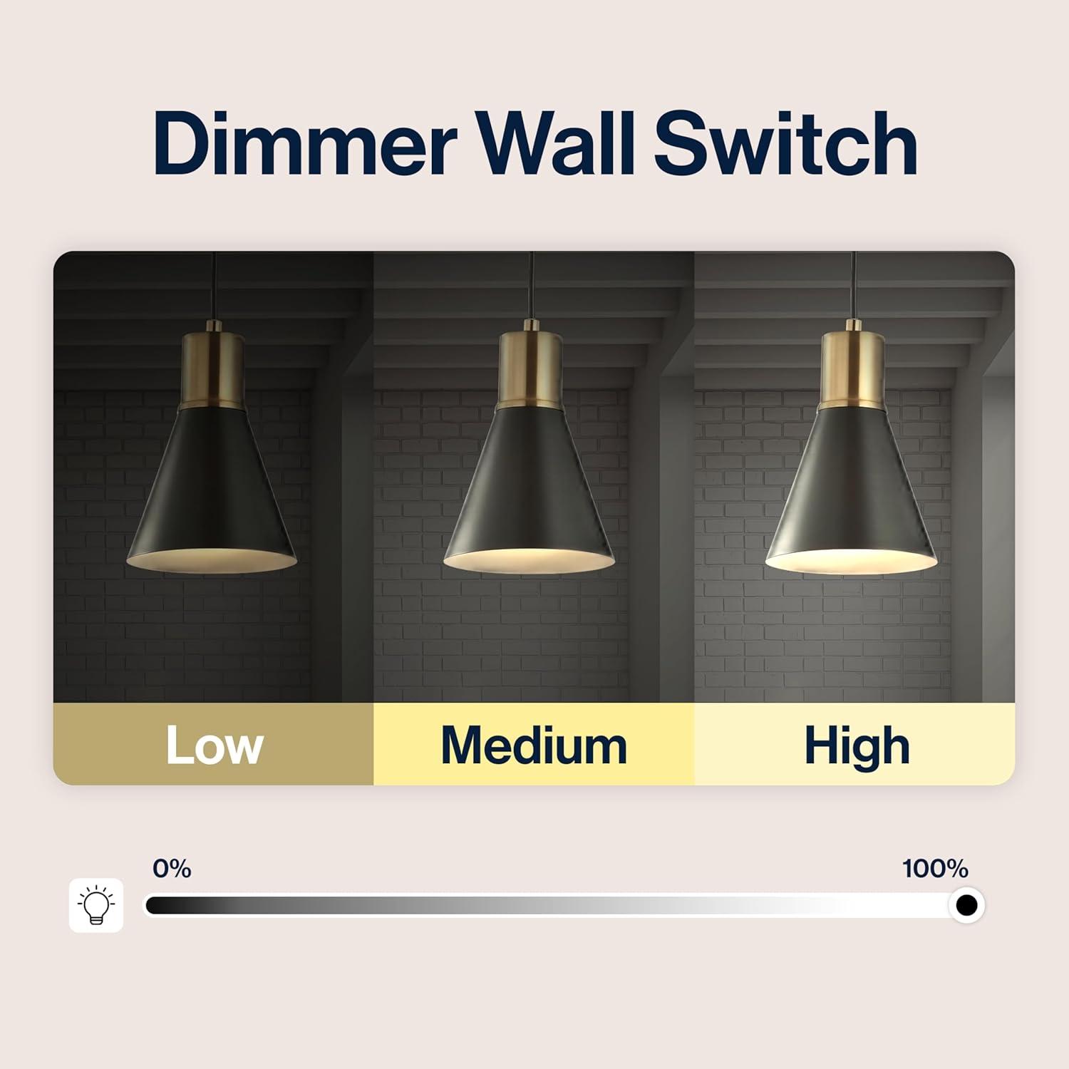 Apollo 6" Black and Brass Gold LED Pendant Light