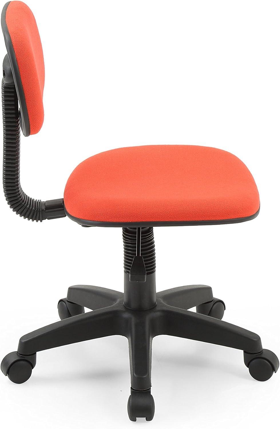 Hodedah Task Chair with Swivel & Adjustable Height, 100 lb. Capacity, Red