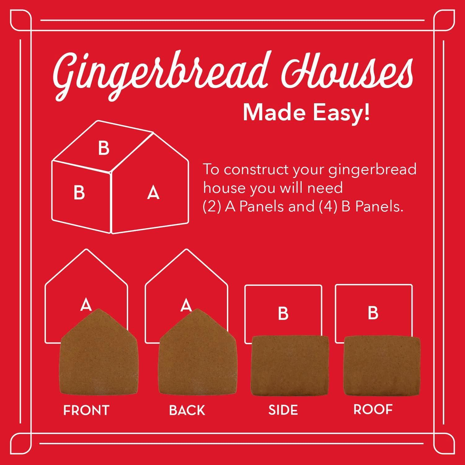 Mini Gingerbread House Set, Two Cookie Cutters with Recipe Card Makes 4-1/2" Tall Gingerbread House by Ann Clark Cookie Cutters