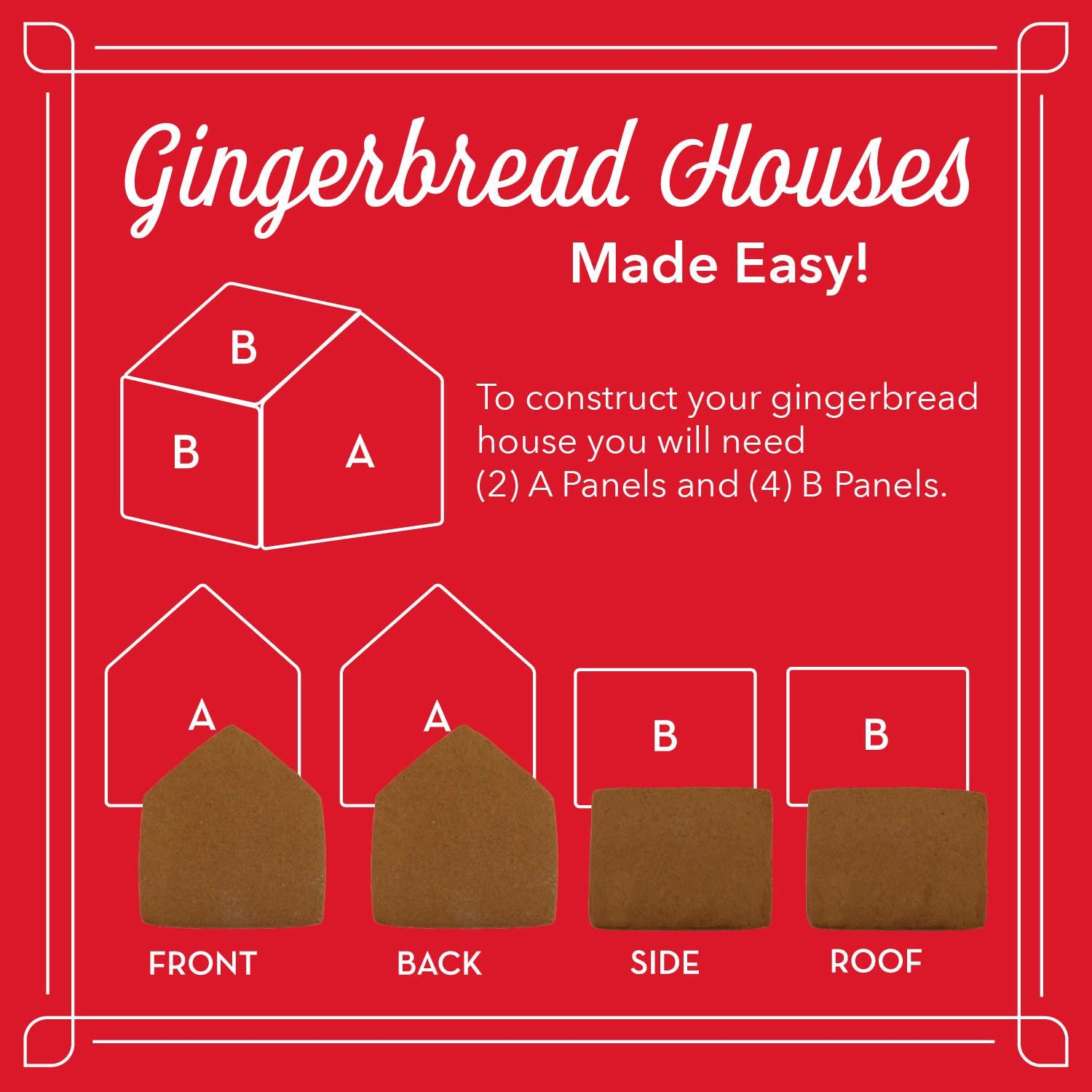 Mini Gingerbread House Set, Two Cookie Cutters with Recipe Card Makes 4-1/2" Tall Gingerbread House by Ann Clark Cookie Cutters