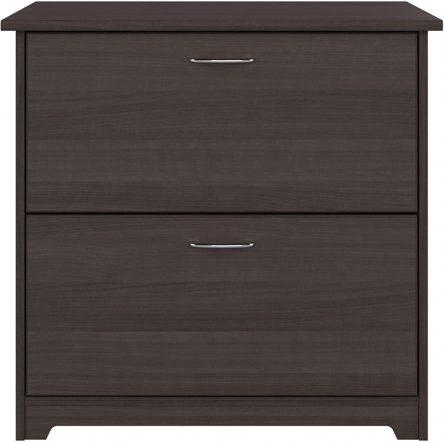 Cabot Modern 2 Drawer Lateral File Cabinet in Heather Gray