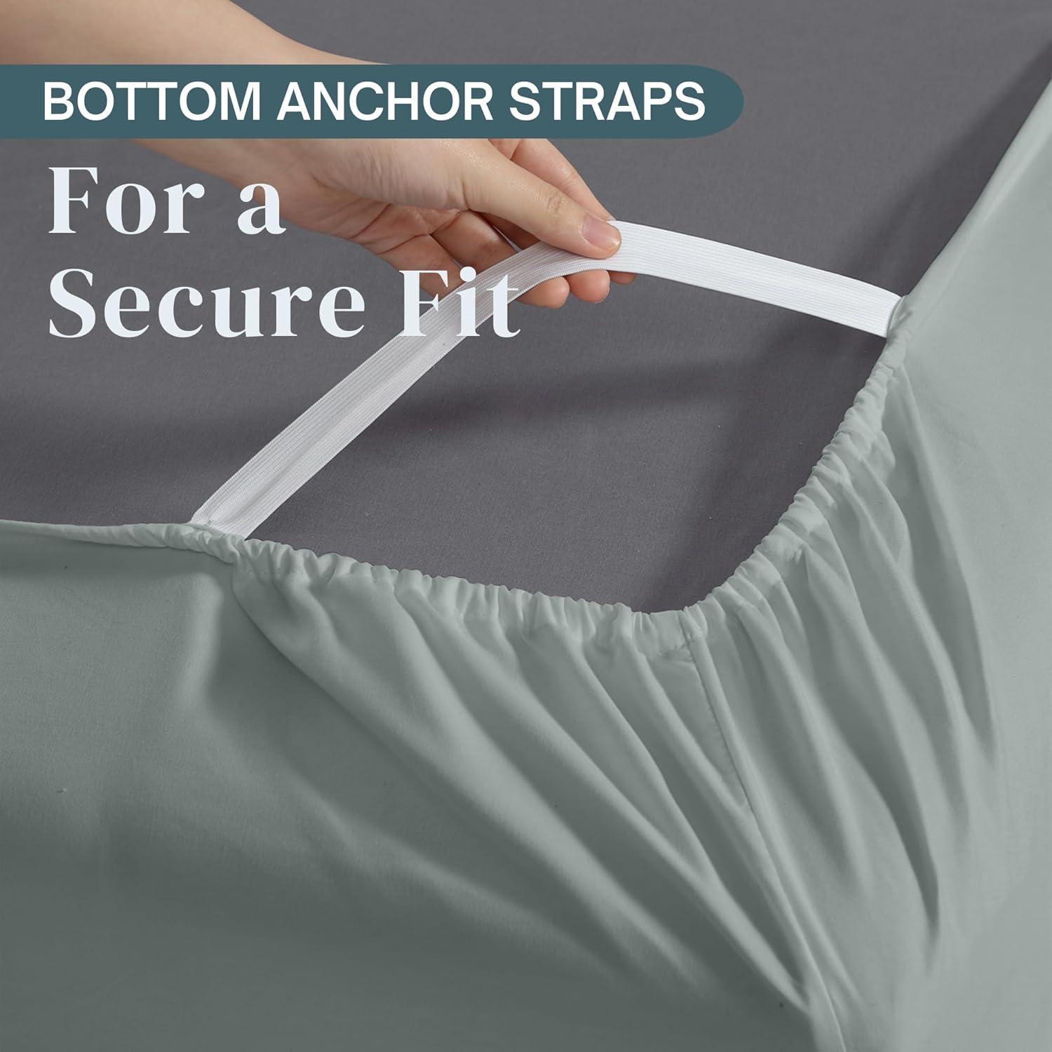 Micropuff 2-Piece Queen Pillowcase Set with Matching King Size (78"x80") Fitted Sheet Set - Wrinkle Free (Flat Sheet Not Included)