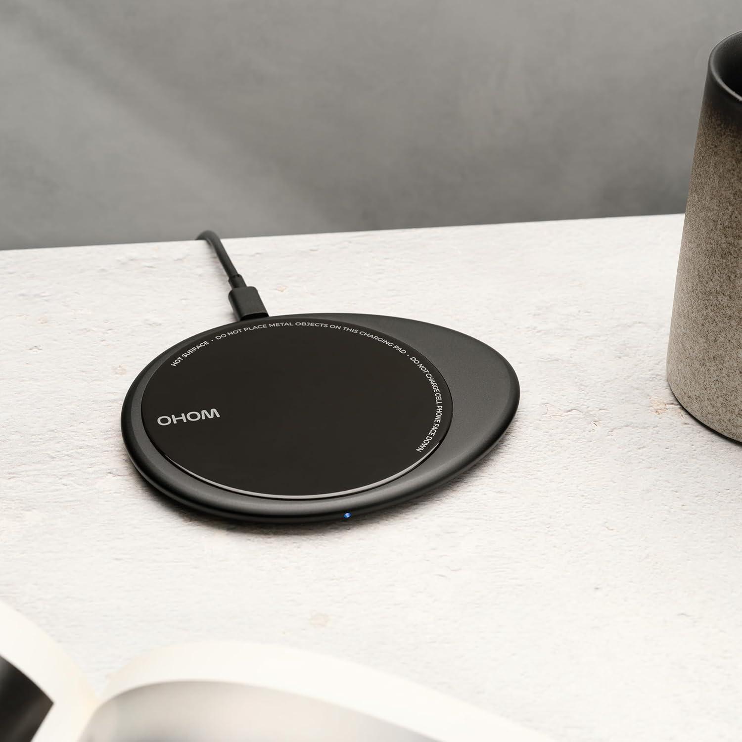 Iron Noir Ceramic Self-Heating Mug with Wireless Charger