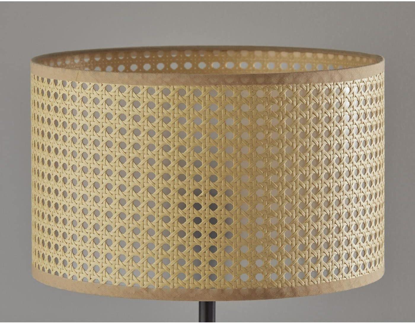 Colton 25" Bronze Table Lamp with Woven Shade