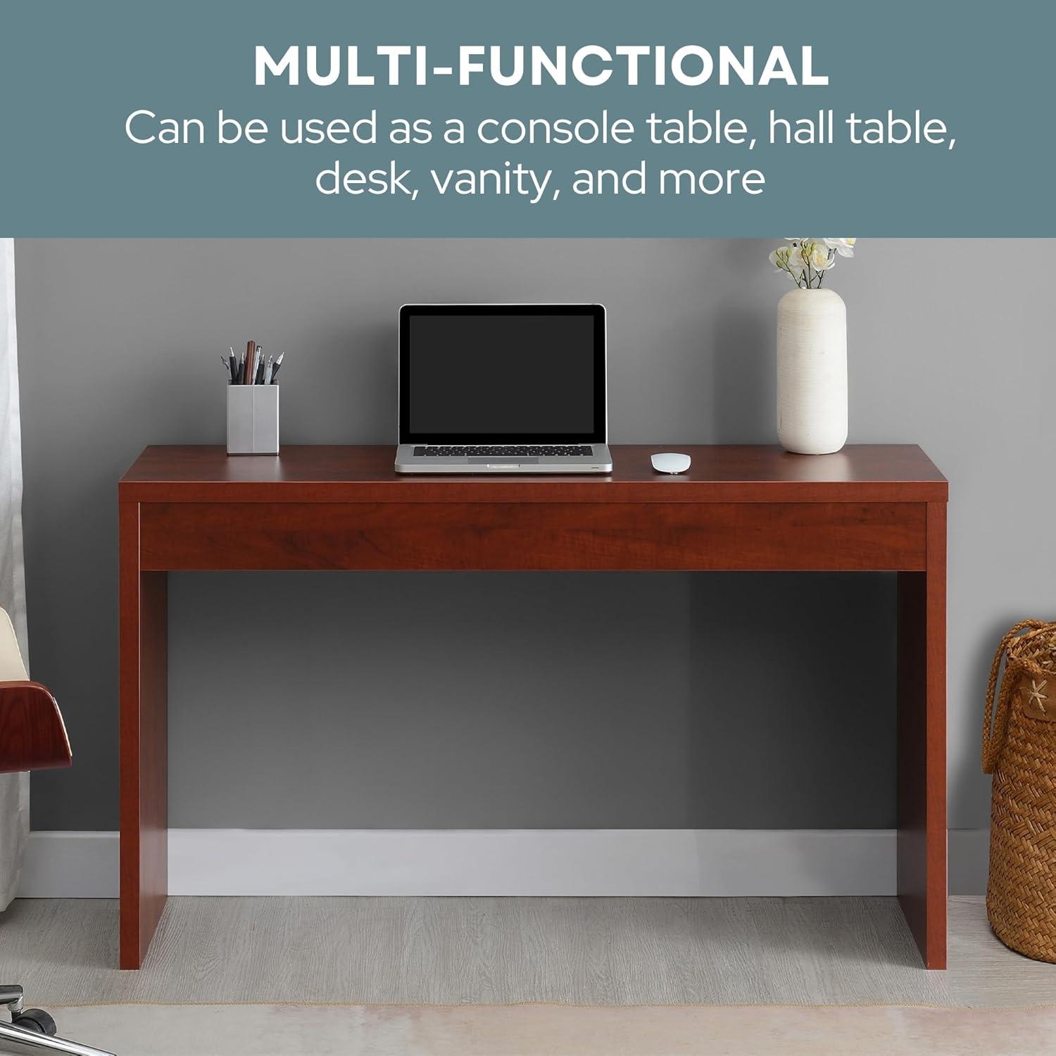 Convenience Concepts Northfield Hall Console Table/Desk, Cherry Wood Finish