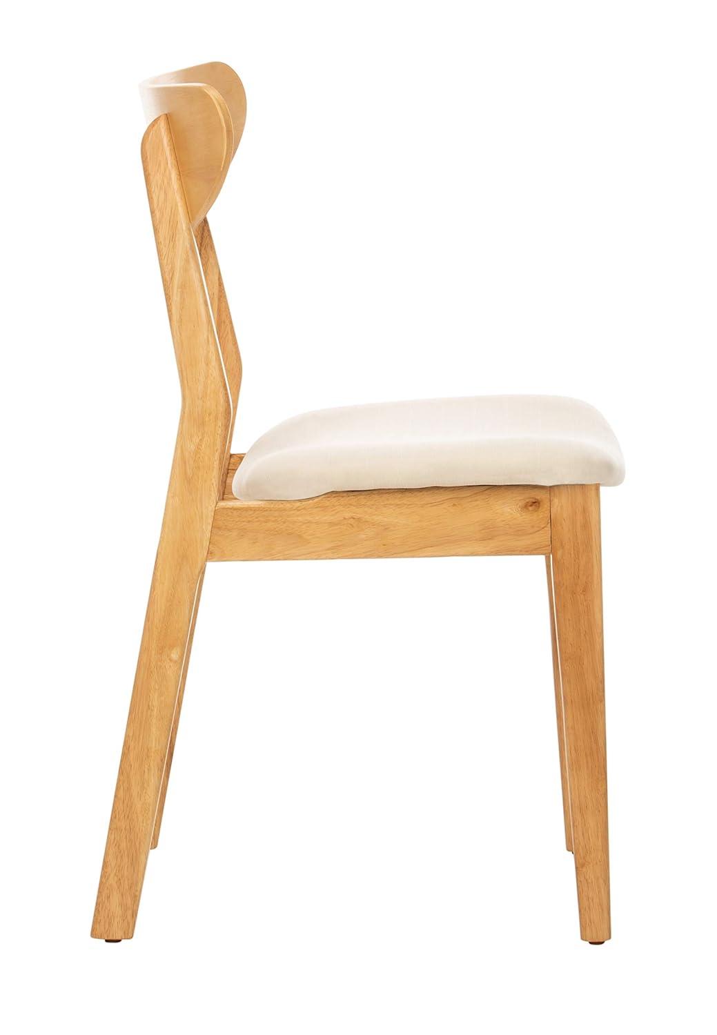 Lucca Retro Dining Chair (Set of 2) - DCH1001 - Natural/White - Safavieh