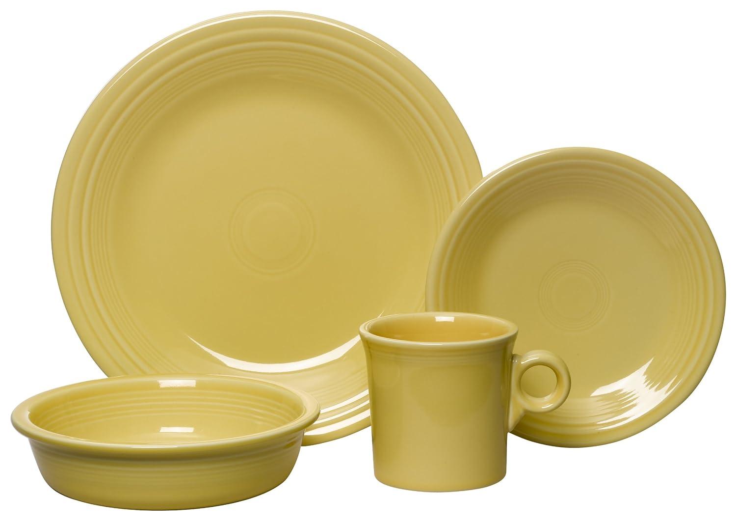 Fiesta Dinnerware 4-Piece Place Setting Set, Service for 1