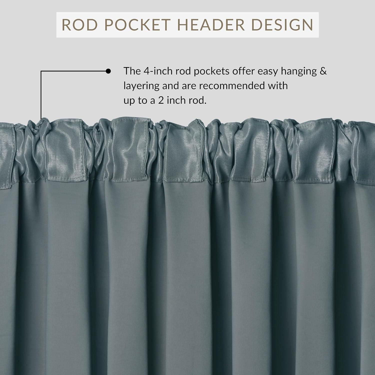 PALEYI 52" x 36" All Seasons Waterfall Window Valance