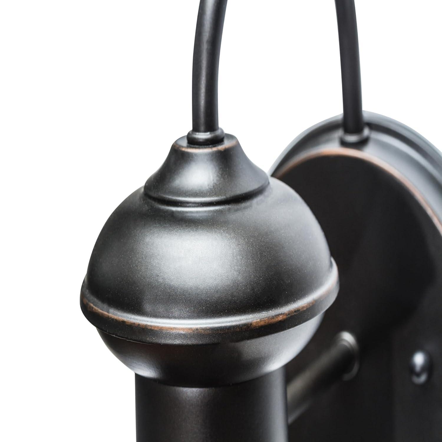 Globe Electric Martes 1-Light Oil Rubbed Bronze Indoor/Outdoor Wall Sconce Light, 40190