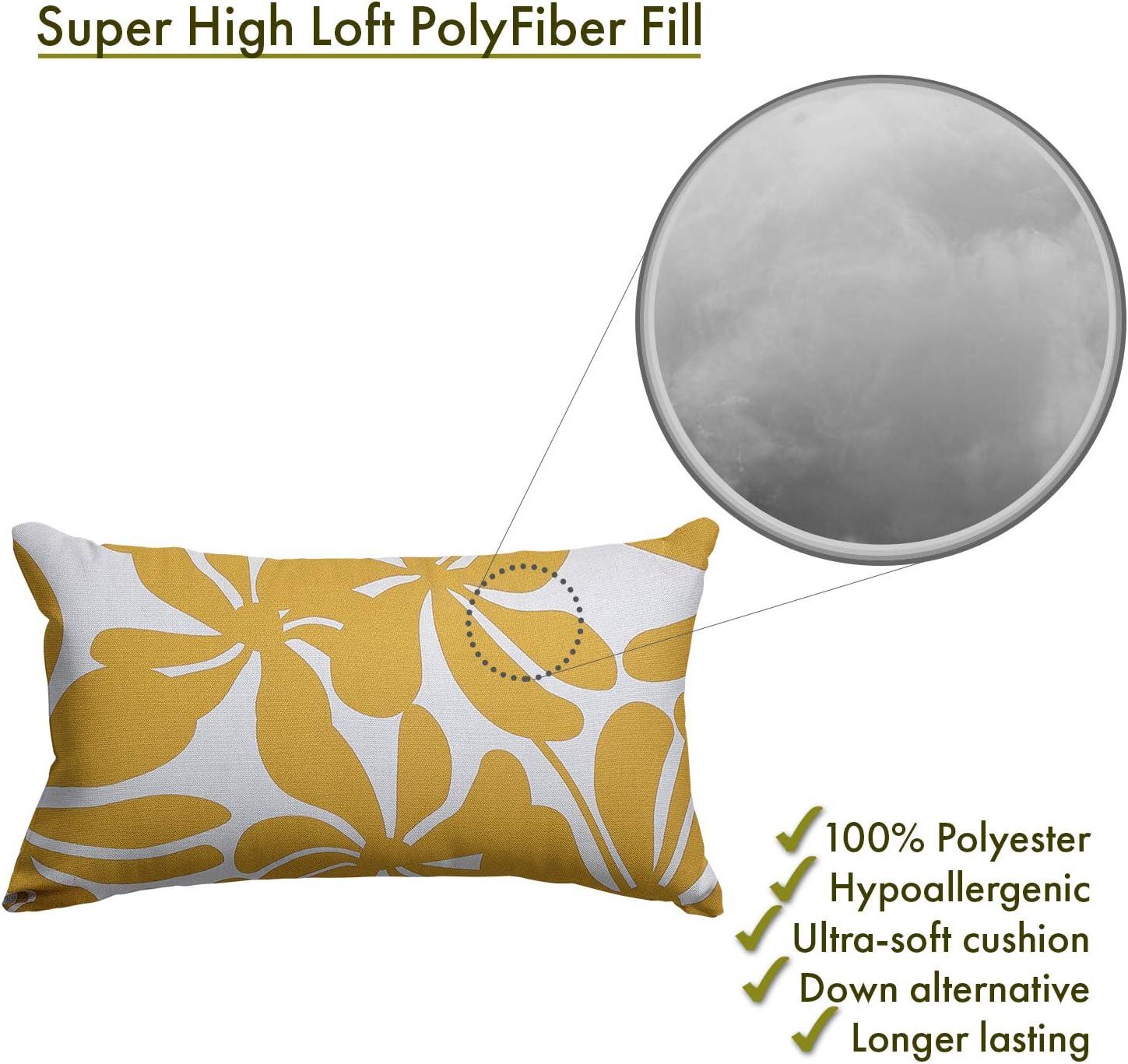 Majestic Home Goods Plantation Floral Indoor/Outdoor Reversible Throw Pillow