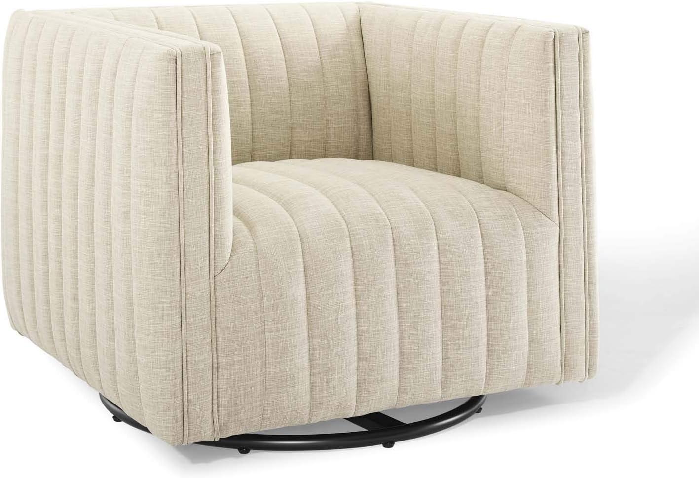 Modway Conjure Channel Tufted Performance Velvet Swivel Armchair