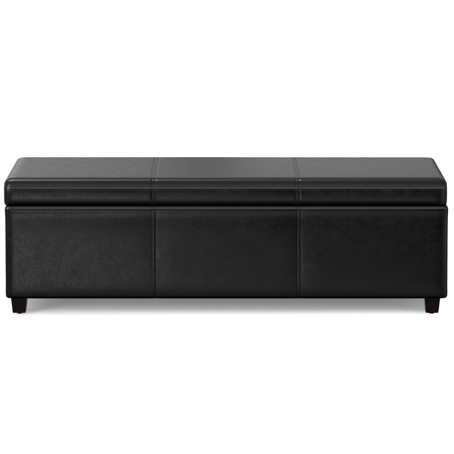 Simpli Home Avalon Extra Large Storage Ottoman Bench,Assembled