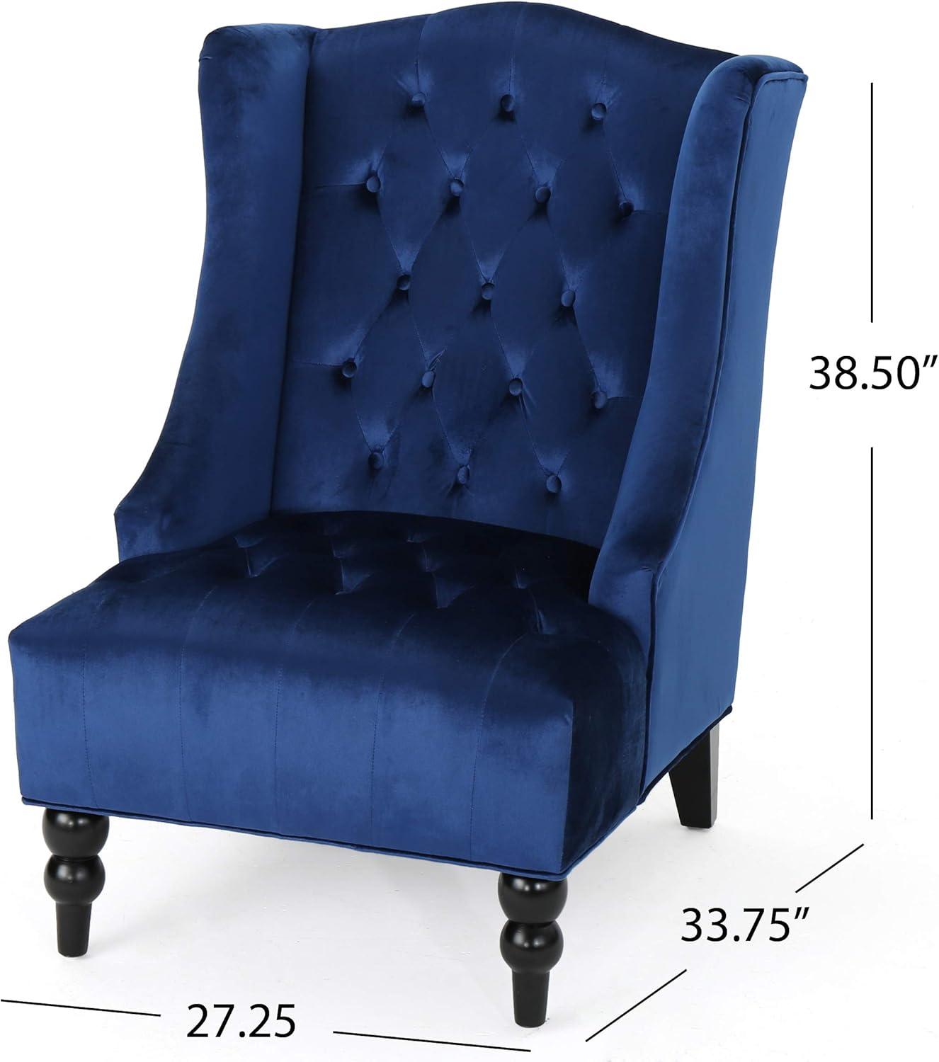 Toddman High-Back New Velvet Club Chair - Christopher Knight Home