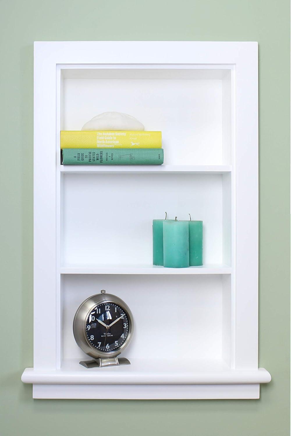 Fox Hollow Furnishings Fox Hollow Furnishings Recessed Wall Shelf with Adjustable Shelves