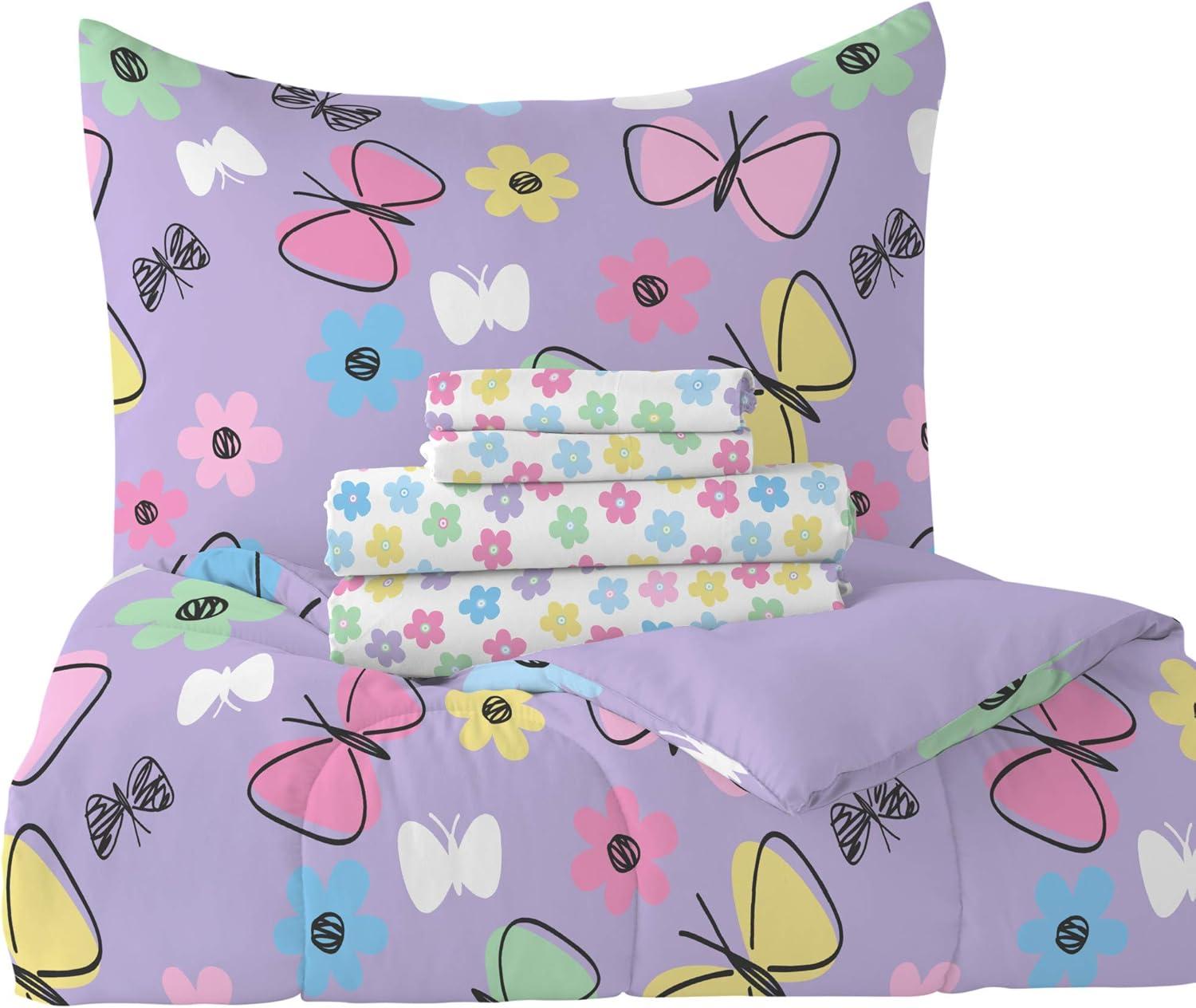 Dream Factory Sweet Butterfly Comforter Set Multi Color