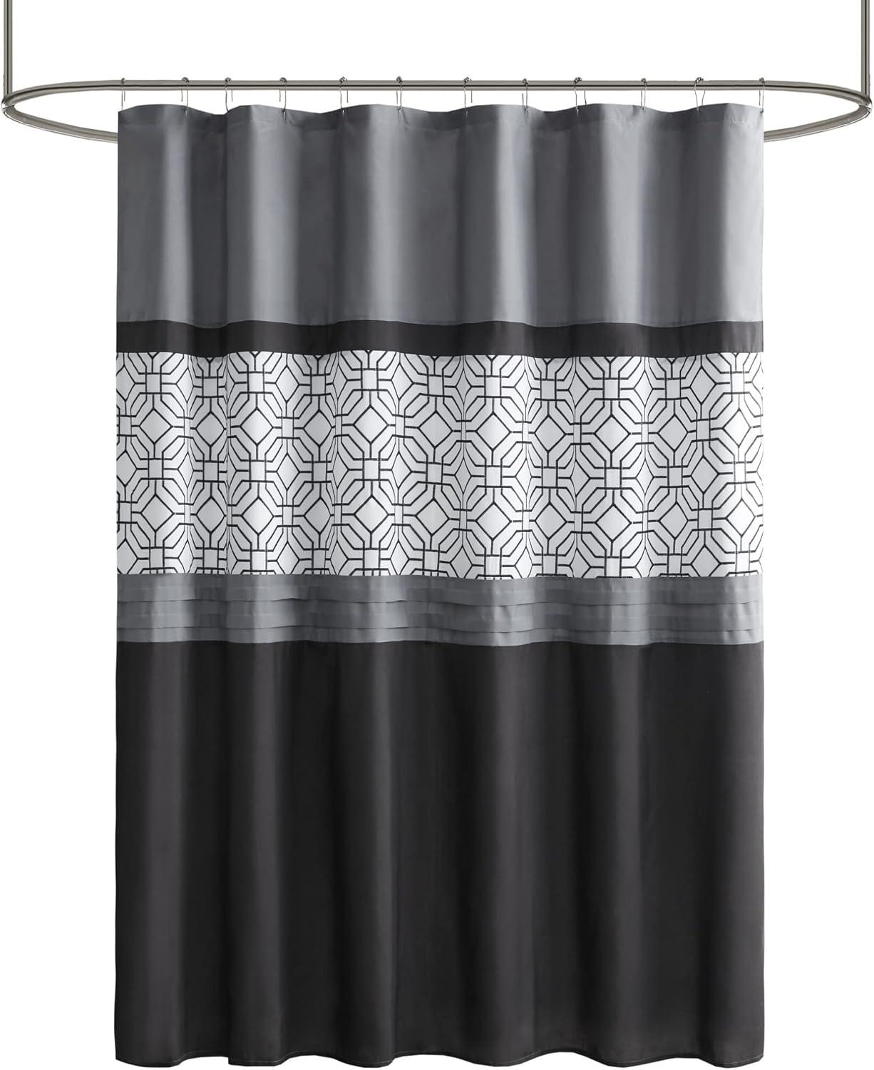 510 Design Embroidered and Pieced Shower Curtain
