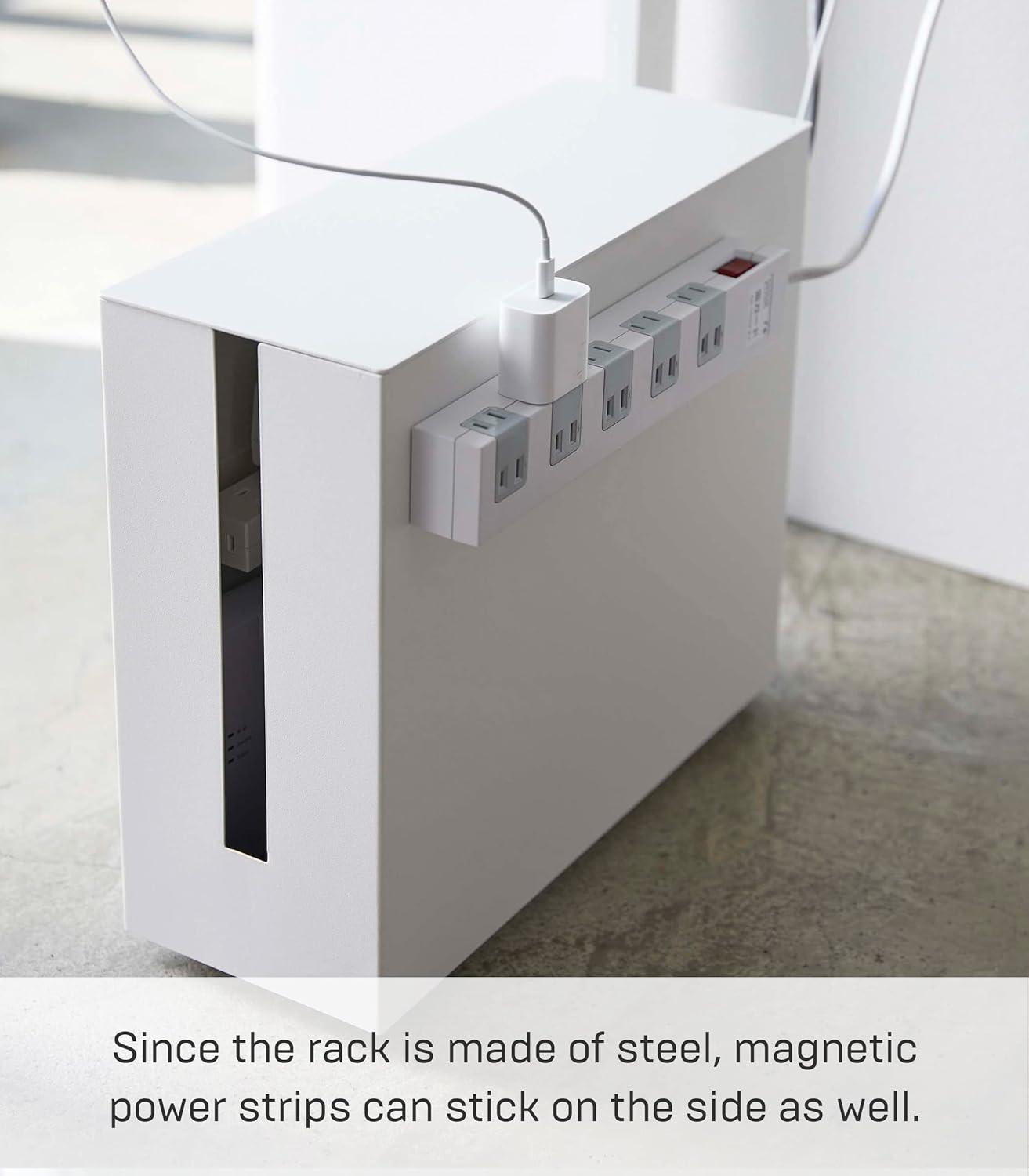 Yamazaki Home Tower Yamazaki Home Rolling Cable Management Cord Power Strip/Surge Protector Storage Organizer
