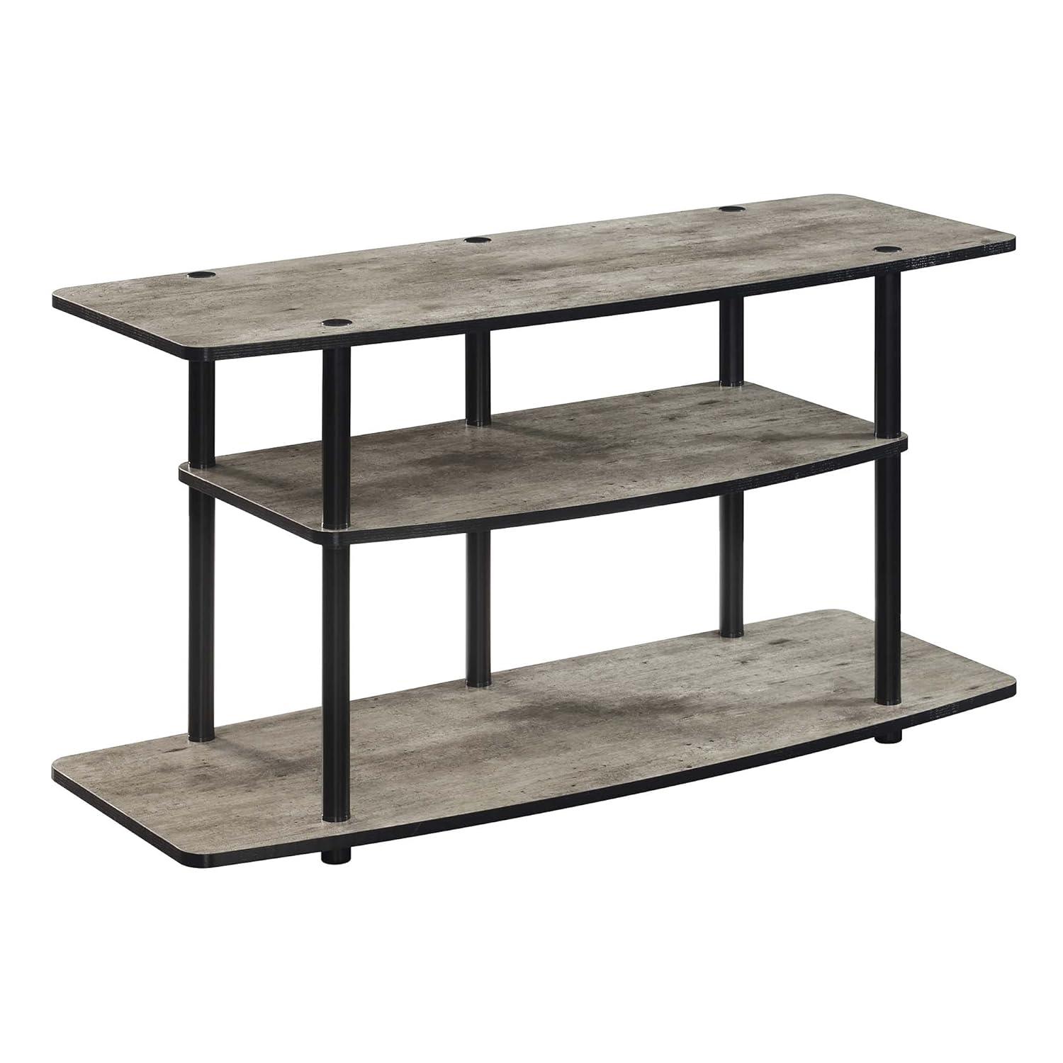 Convenience Concepts Designs2Go No Tools 3 Tier Wide TV Stand for TVs up to 46", Faux Birch/Black
