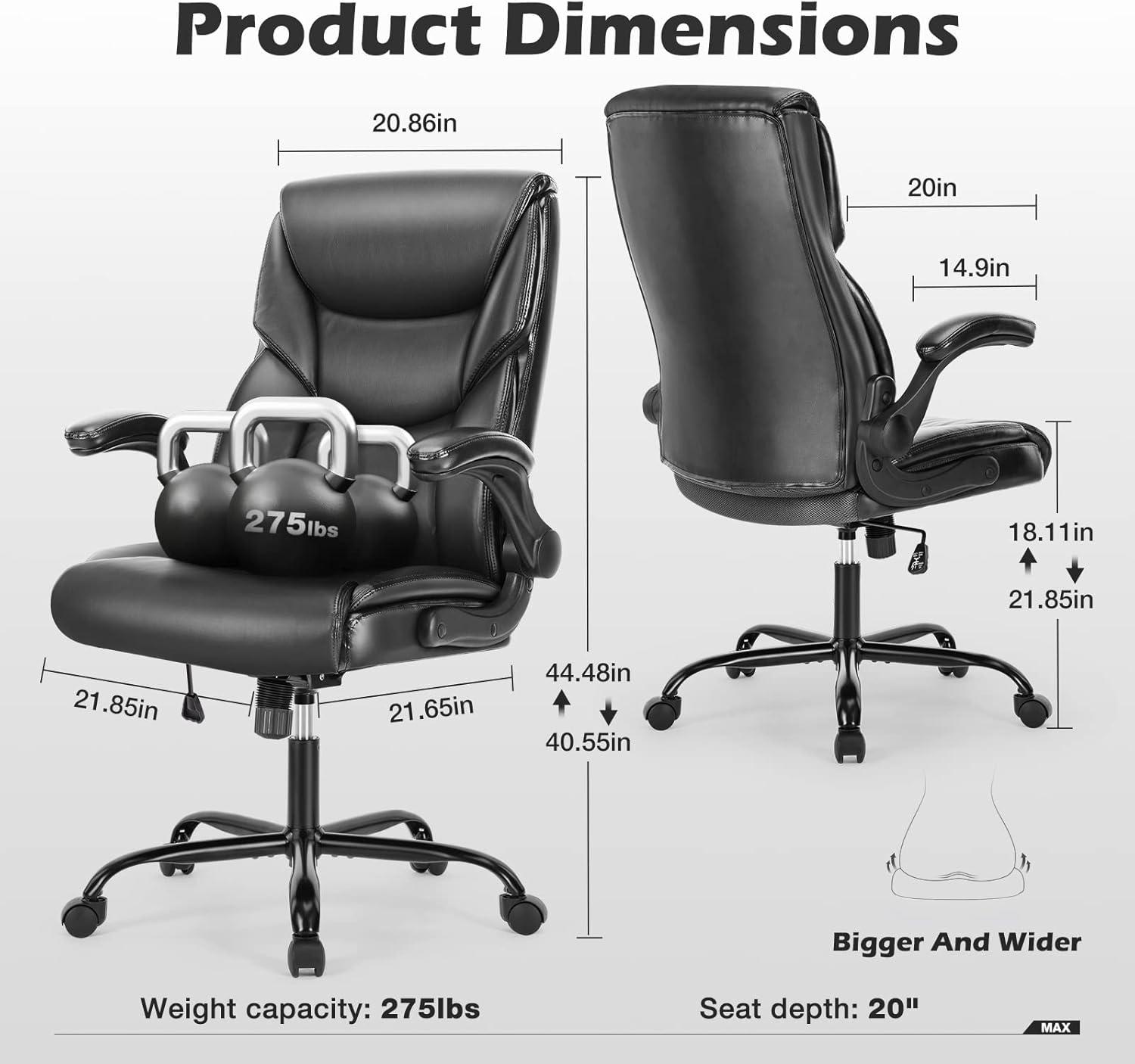 Black High Back Leather Executive Swivel Office Chair