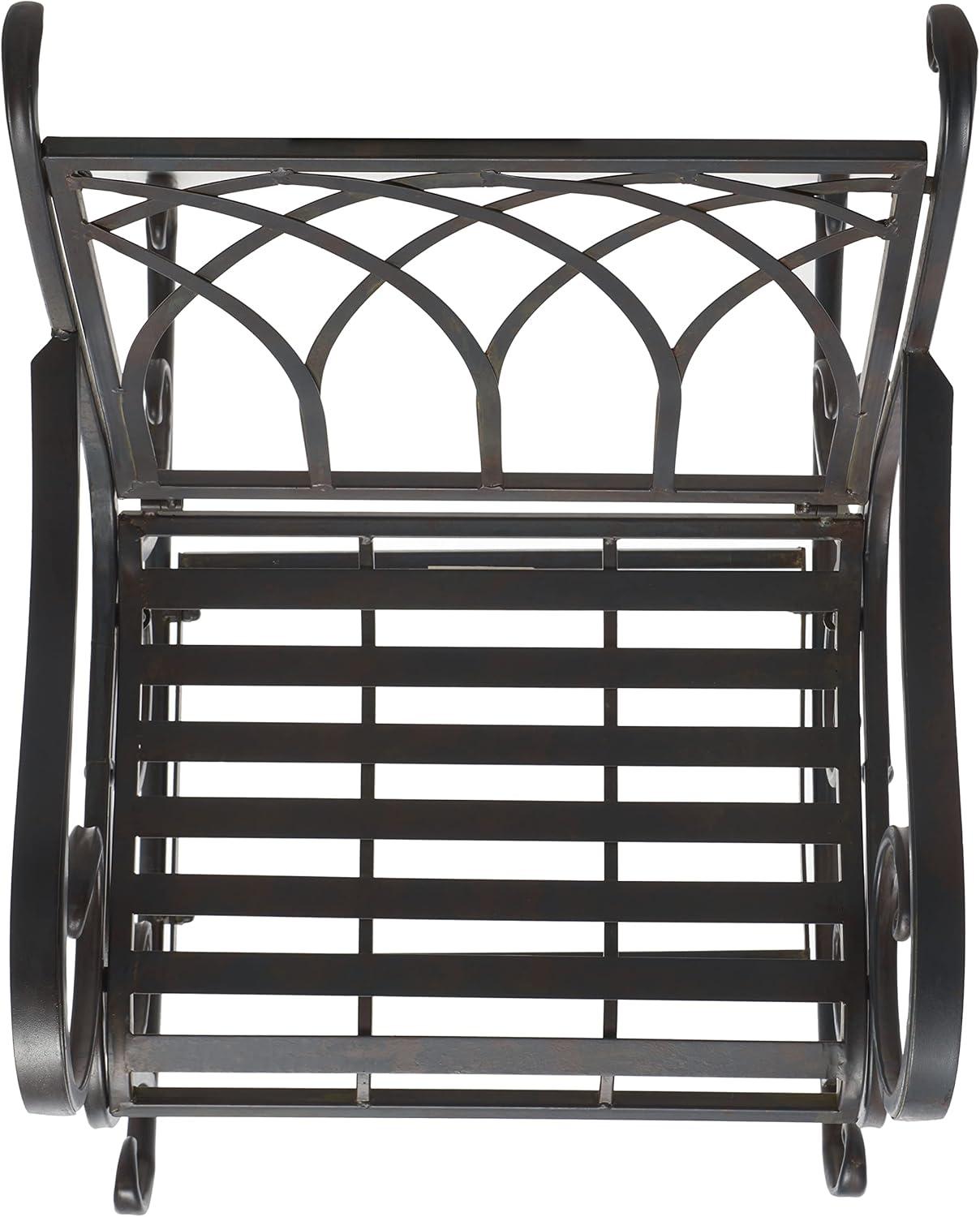 Medrano Rocking Chair Indoor/Outdoor - PAT5030 - Black Rust - Safavieh