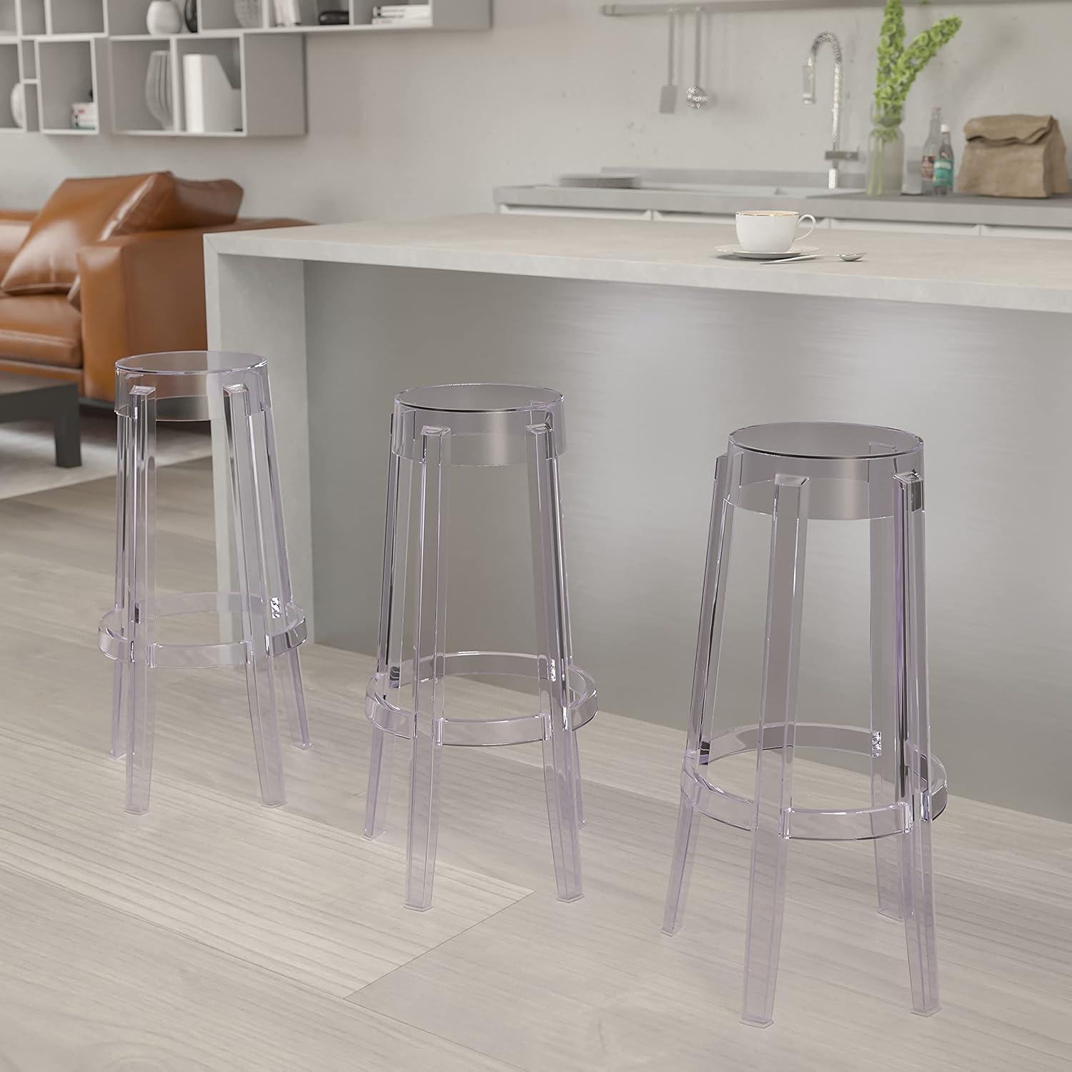 Flash Furniture 29.75'' High Transparent Barstool