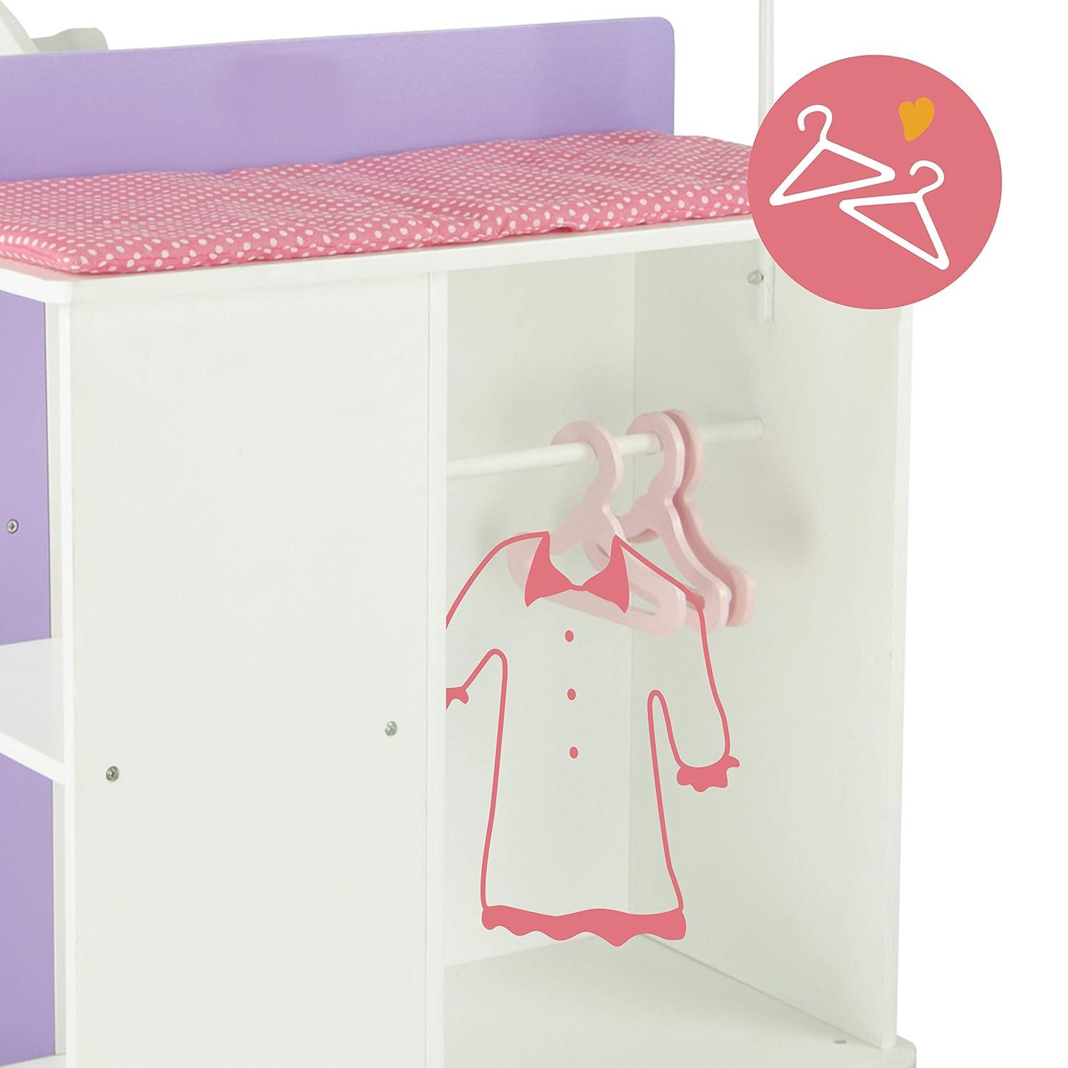 Teamson Kids Olivia's Little World Wooden Doll Changing Station