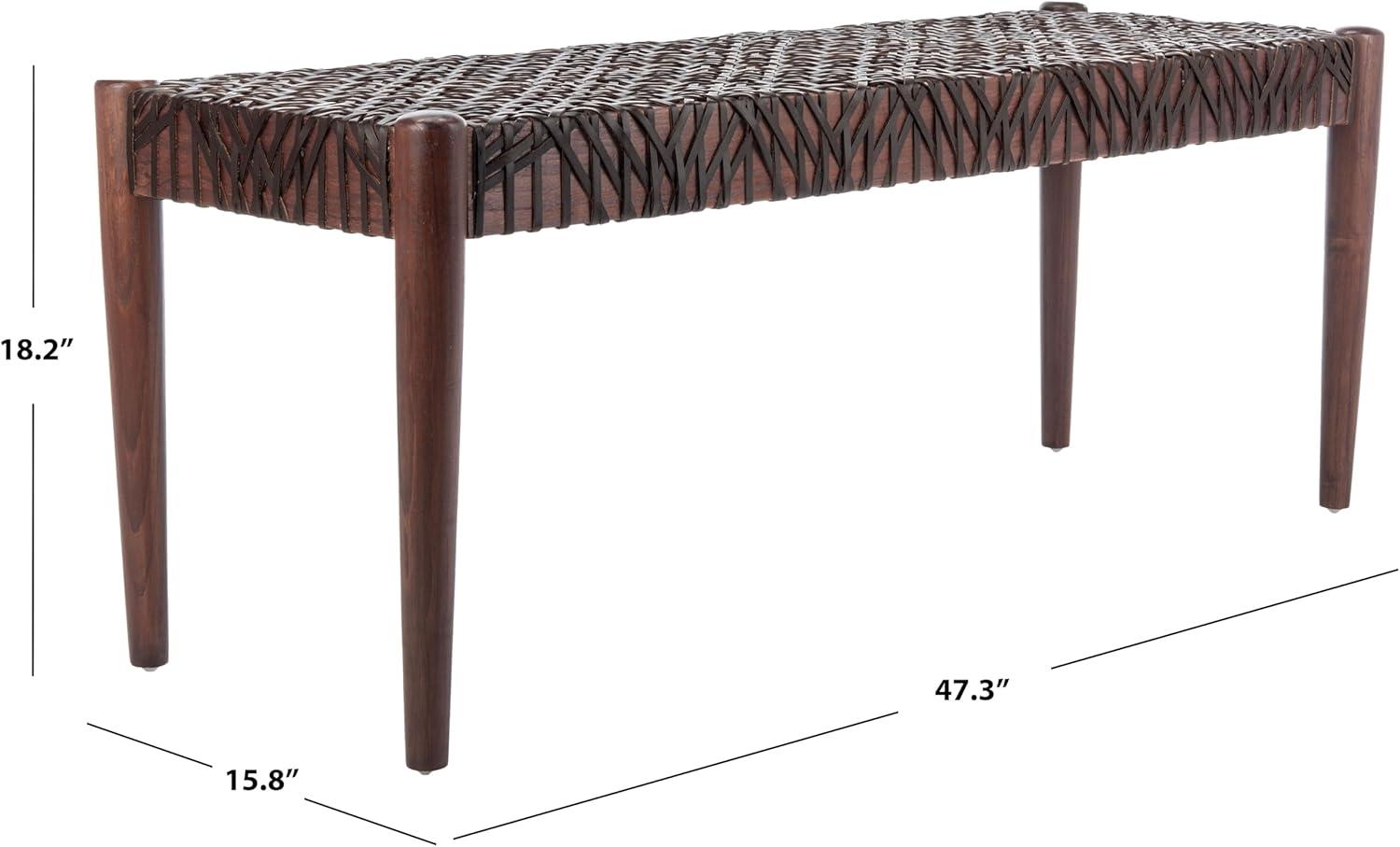 Kazbah 47" Genuine Leather Bench