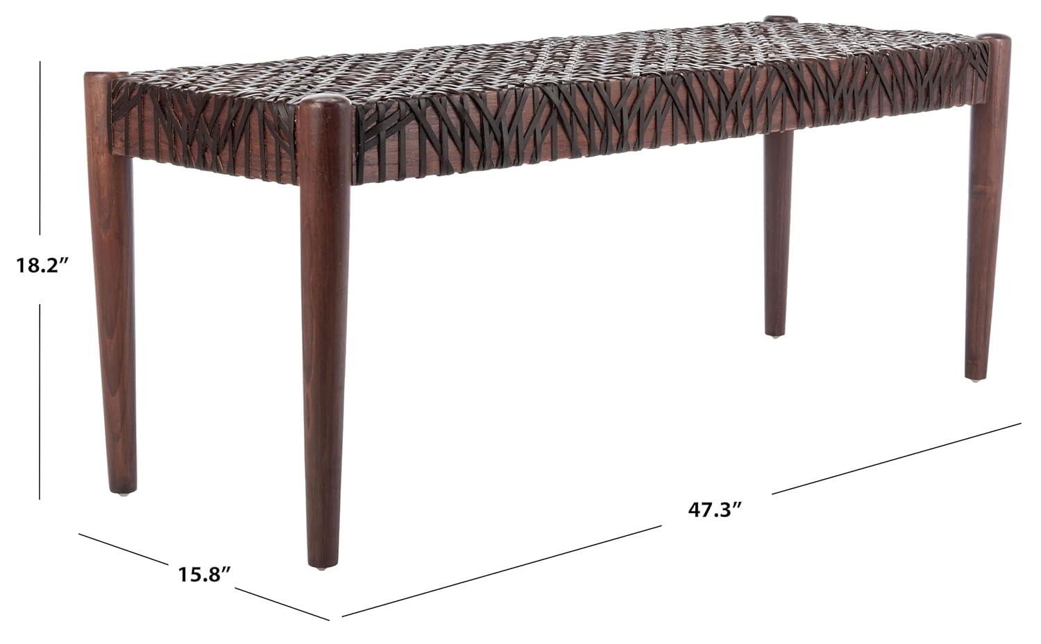 Kazbah 47" Genuine Leather Bench