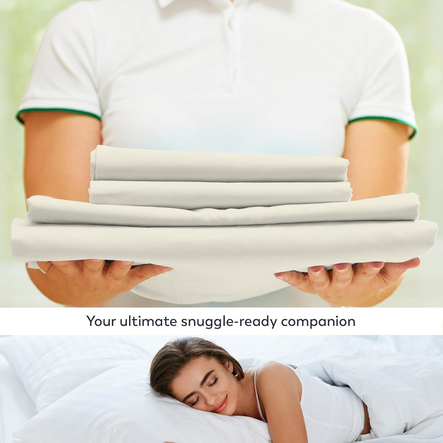 400 Thread Count Wrinkle Free Cotton Solid Sheet Set - Purity Home