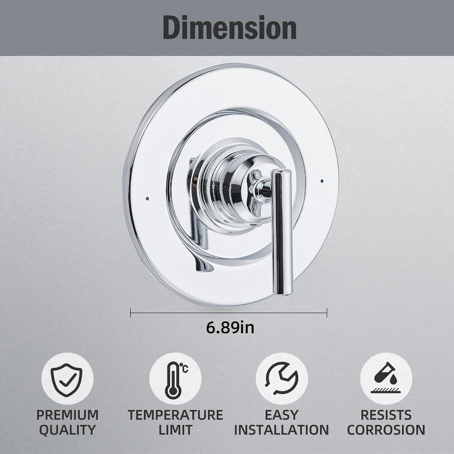 Gibson Pressure Balance Shower Faucet Trim with Lever Handle