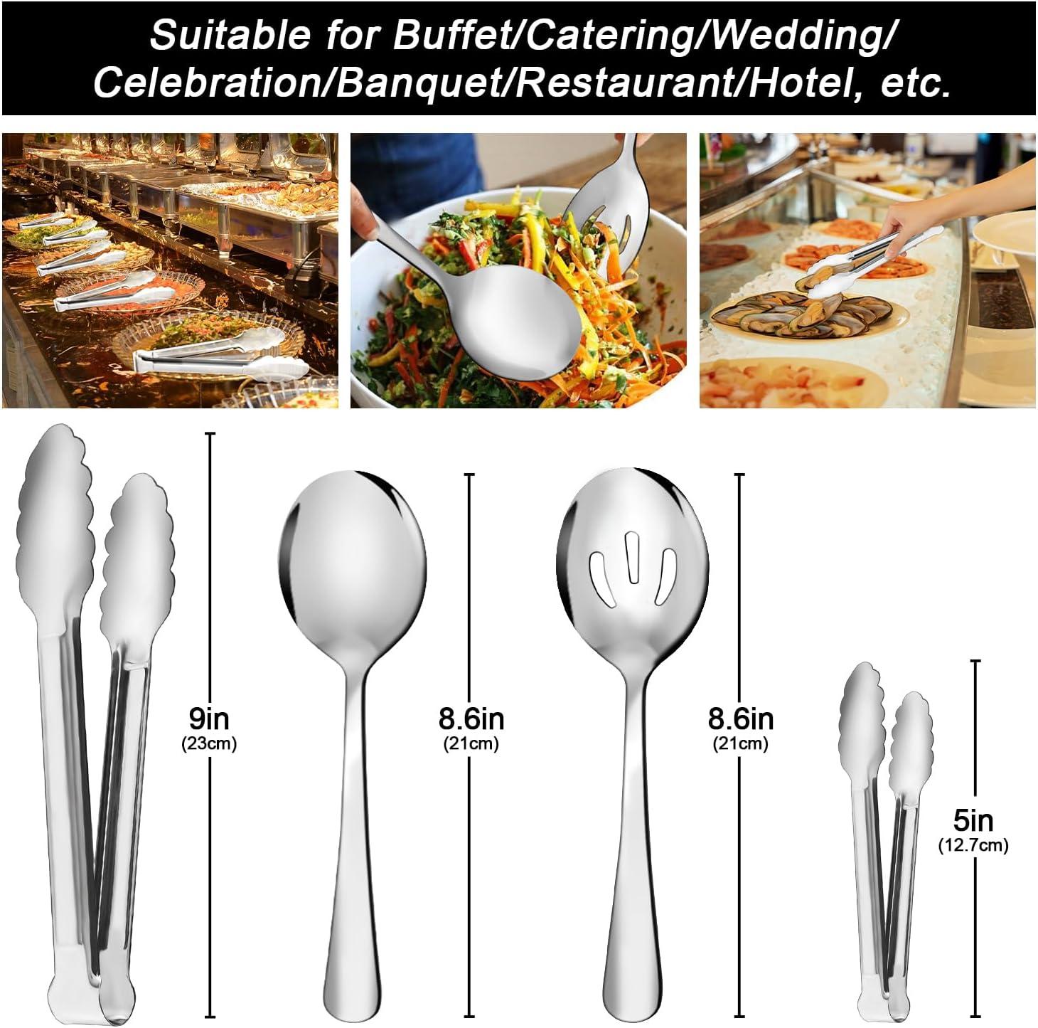 Stock Preferred 12-piece Stainless Steel Serving Utensil Set