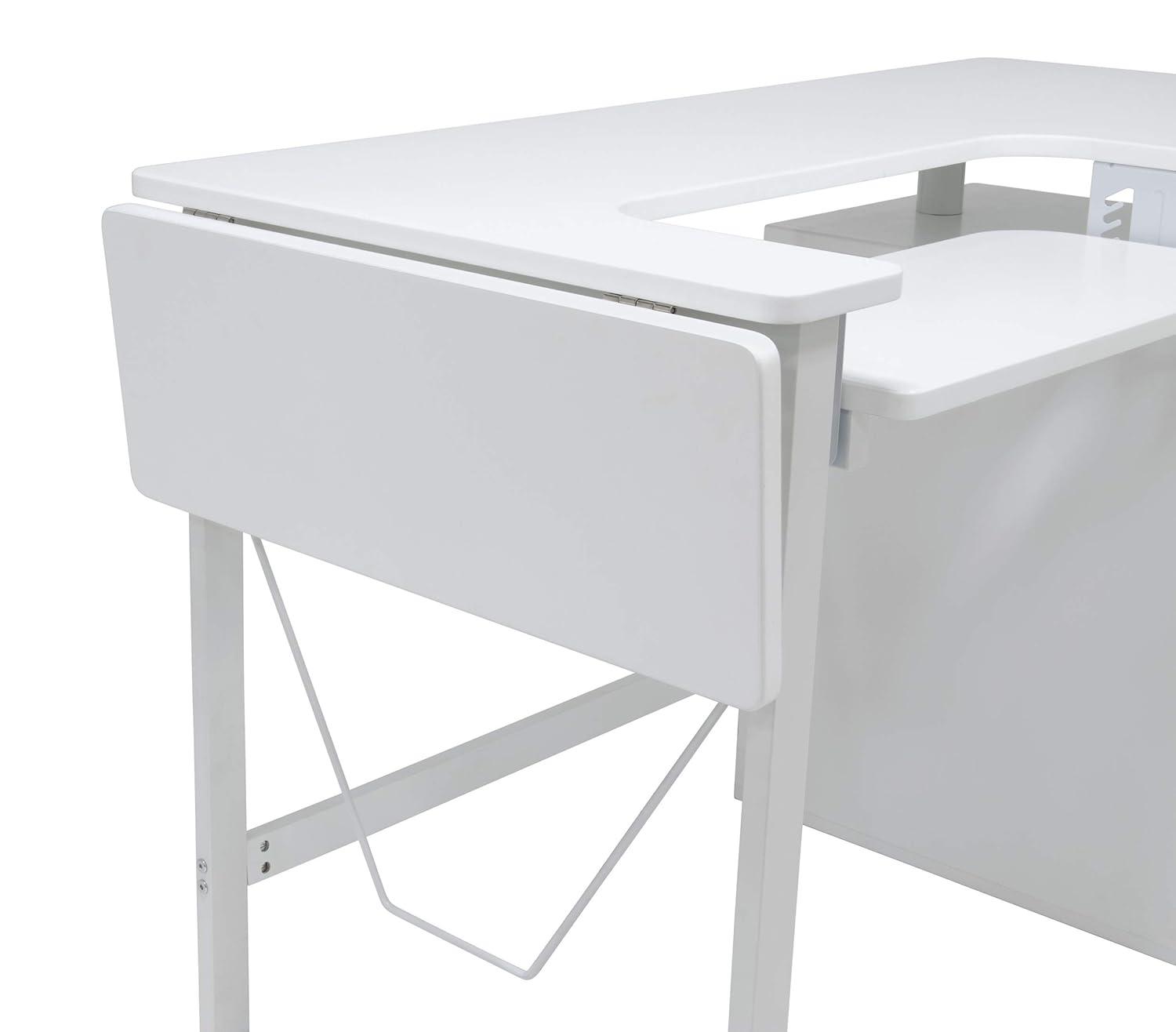 56.75'' x 23.75'' Sewing Table with Sewing Machine Platform