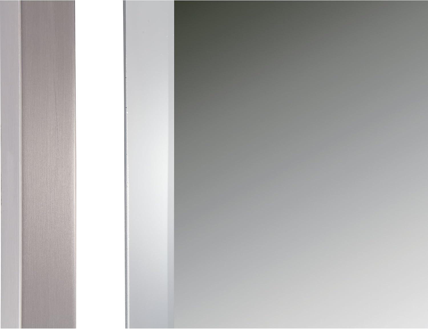 Quoizel Lighting Reflections - 32" Rectangular Light Mirror, Brushed Nickel/Semi Gloss Finish