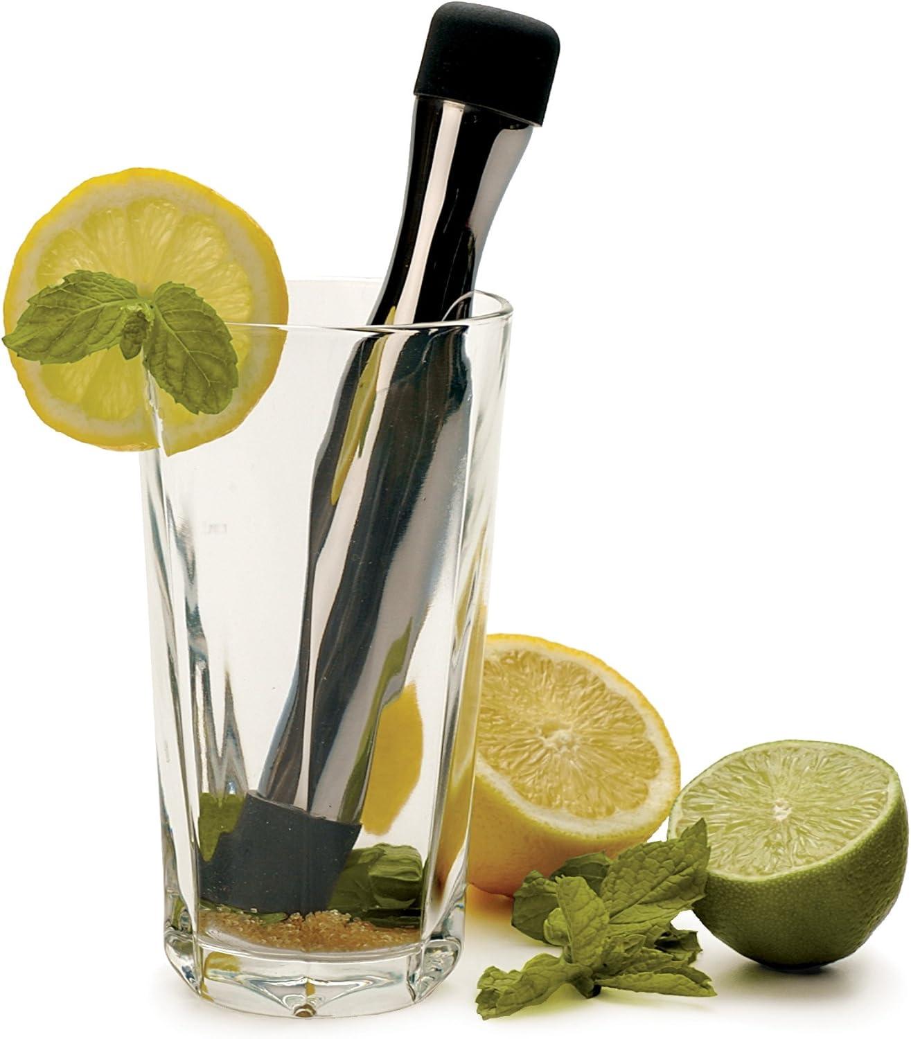 Stainless Steel Hand Held Mojito Muddler - Silver