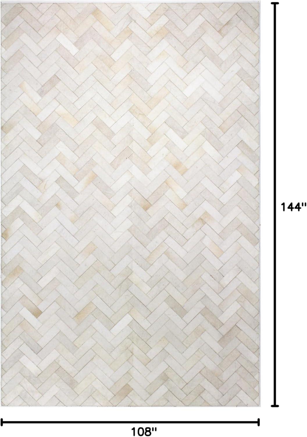 Leather Chevron Rug