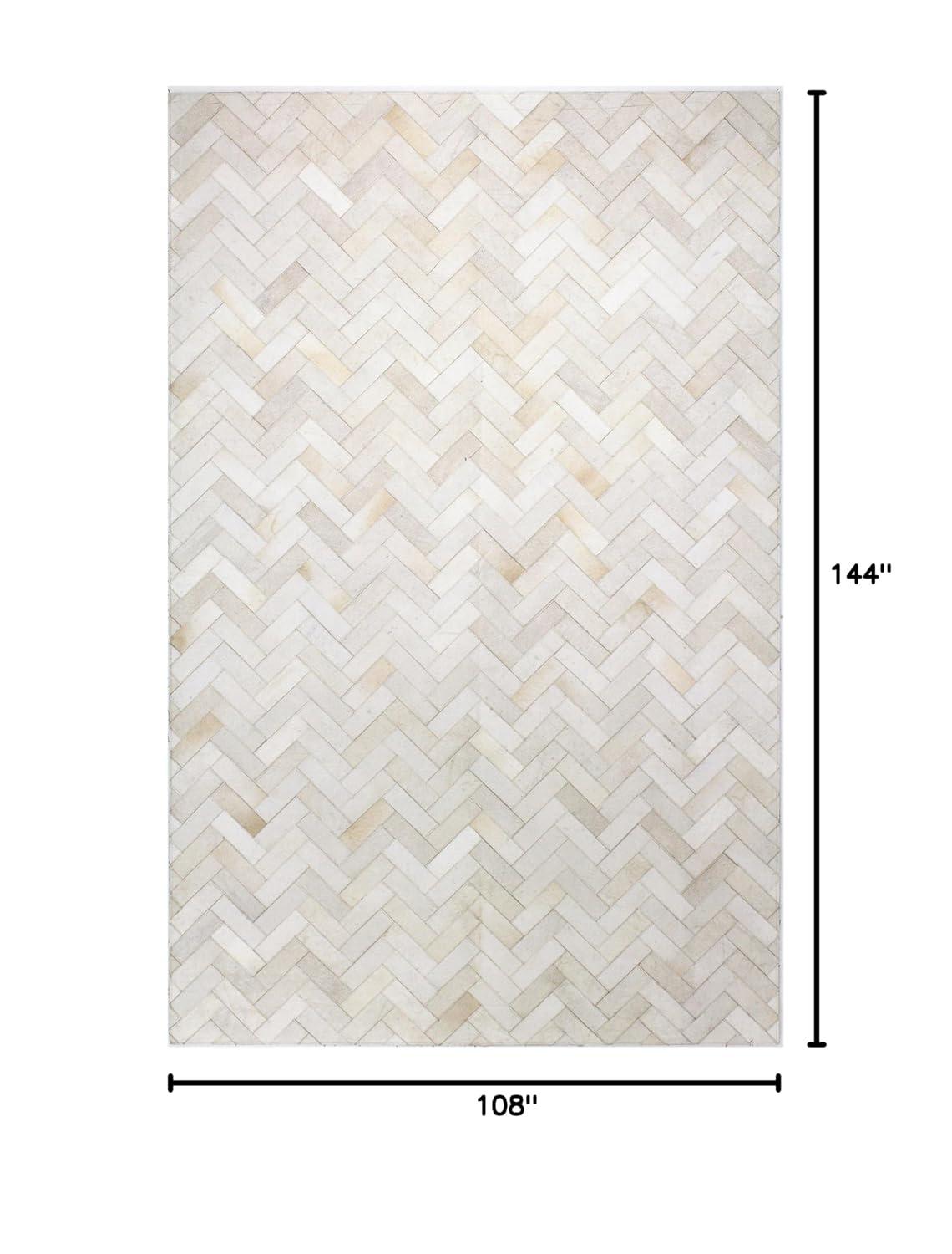 Darya Home Cowhide Chevron Indoor Rug