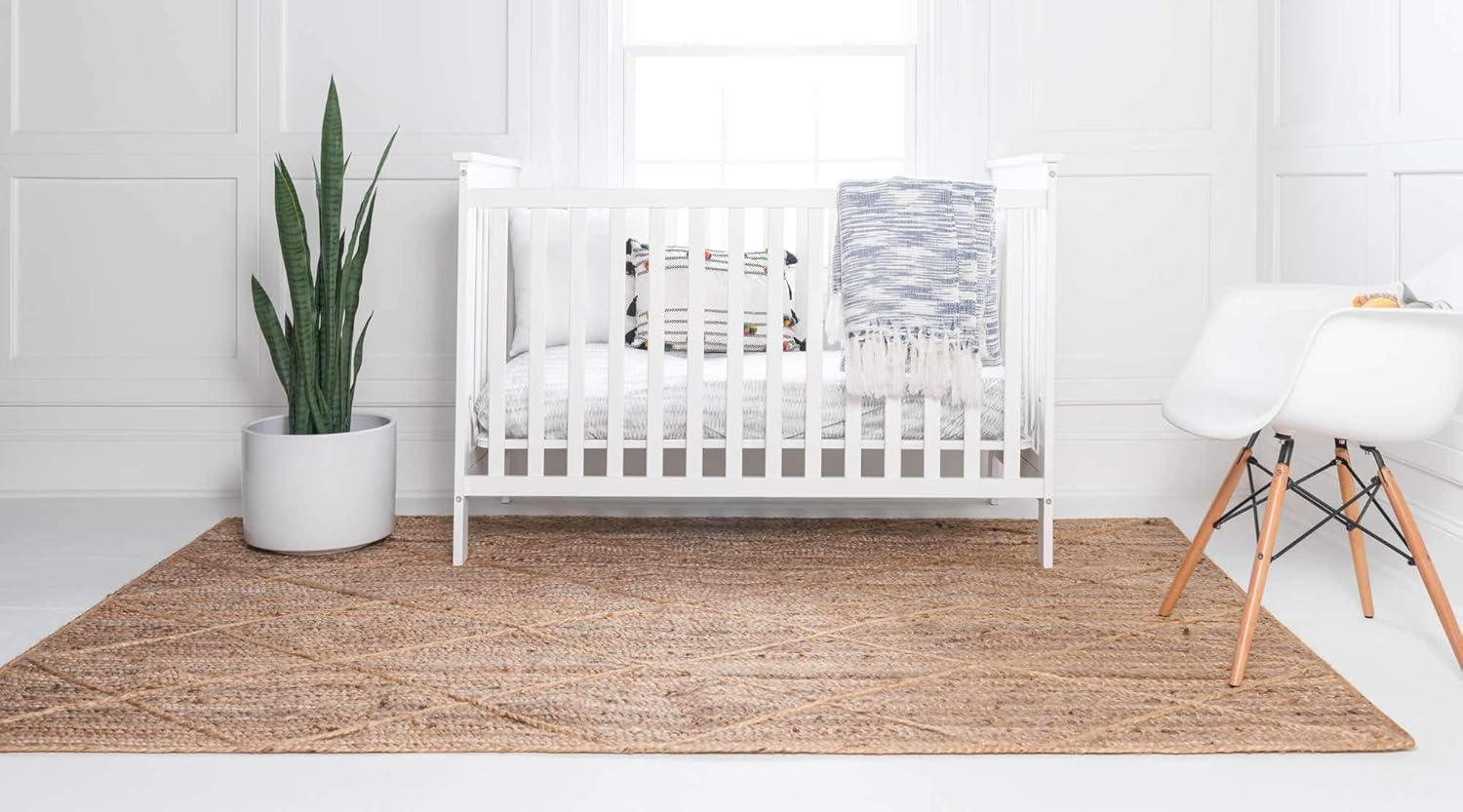 Unique Loom 5' 1 x 8' 0 Braided Jute Natural Area Rug