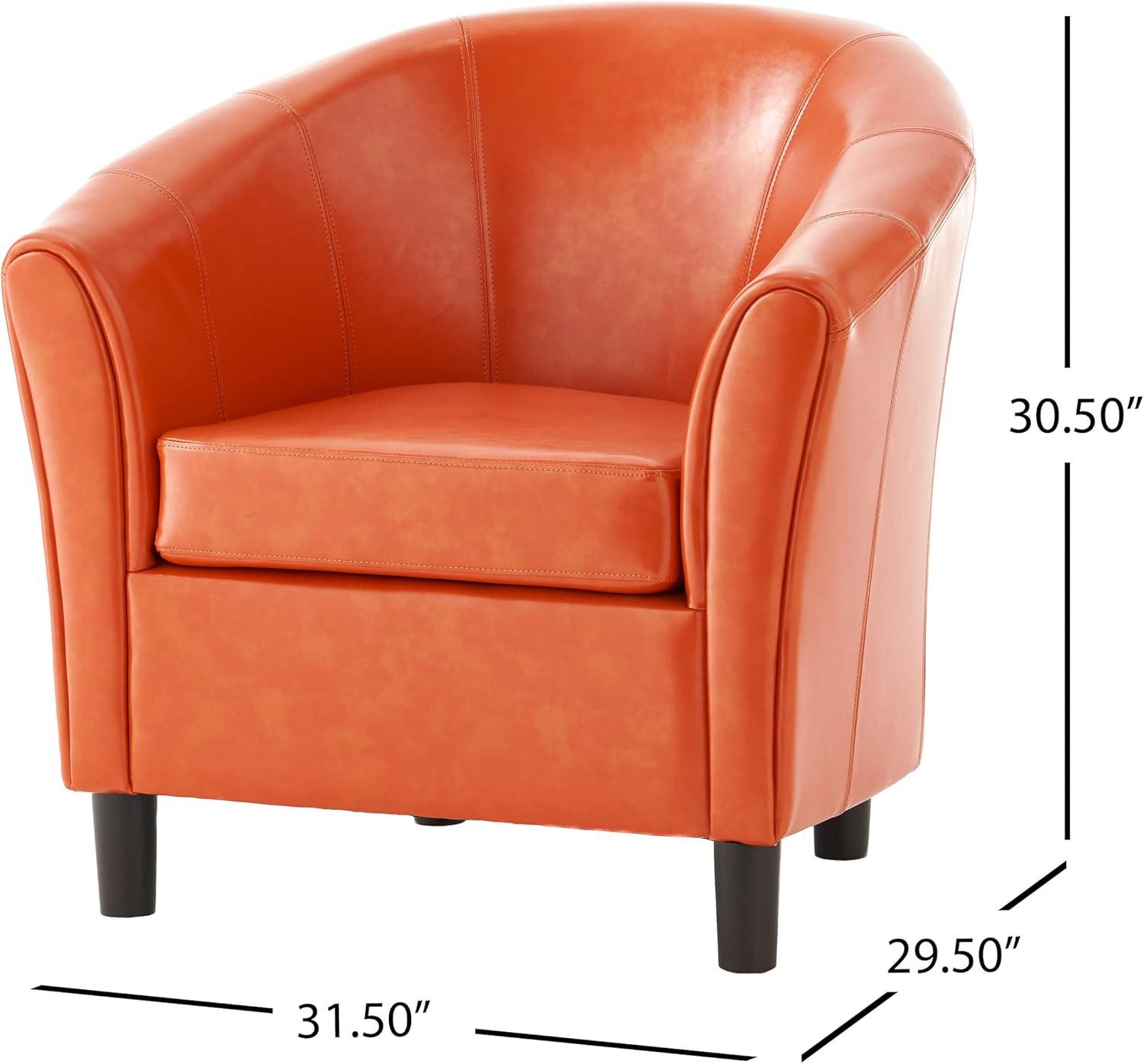 Napoli Club Chair Orange - Christopher Knight Home